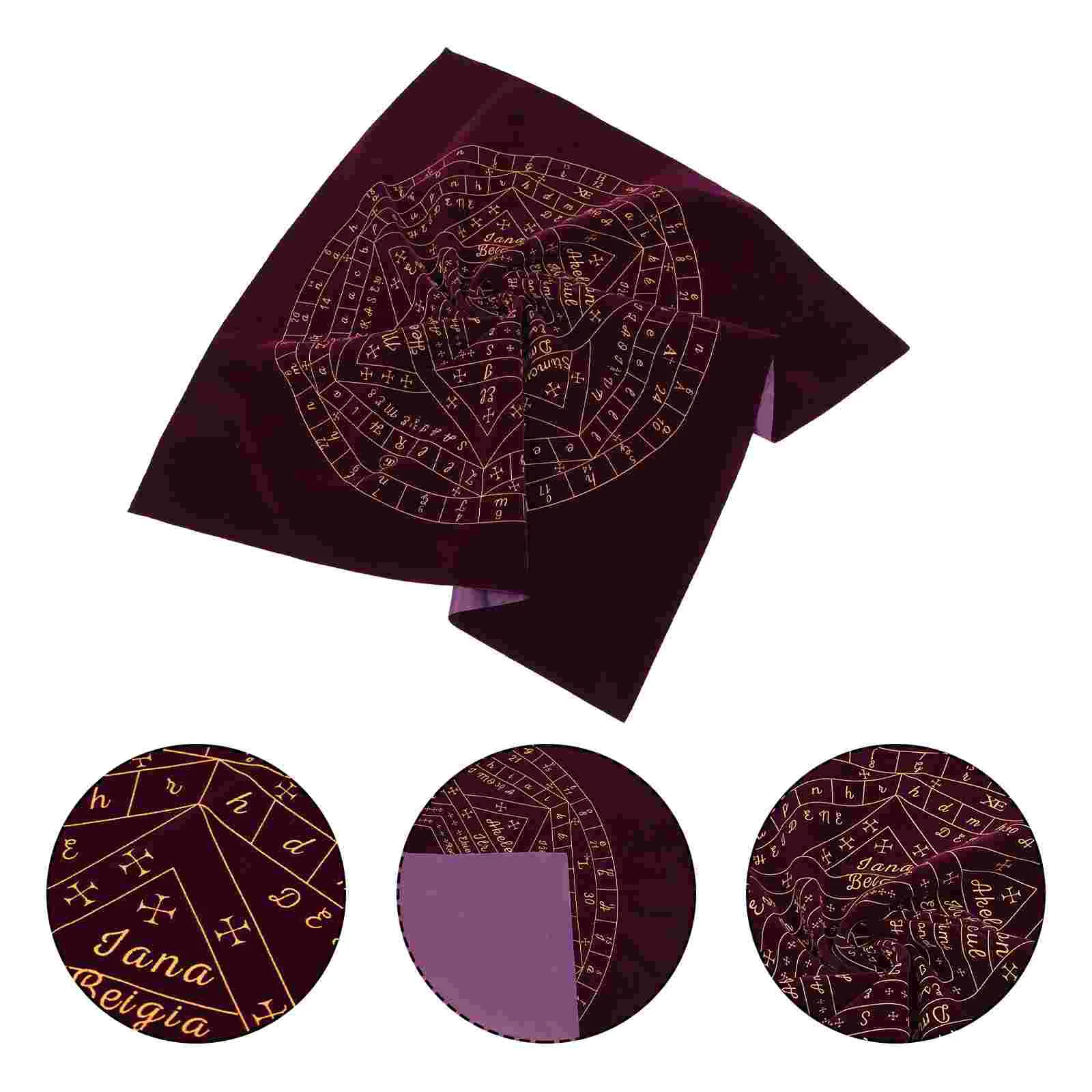 Tarot Tablecloth Unique Divination Prop Black Deck Decor Desk Constellation Creative Card Game