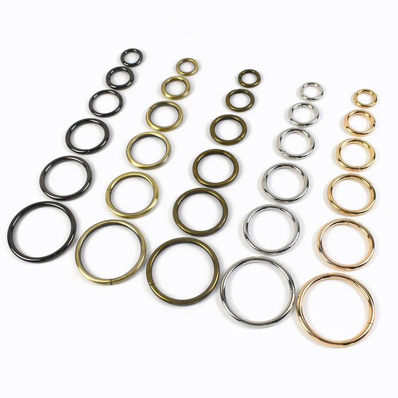 20Pcs 20/25/32/38mm Metal O Ring Buckles for Bag Straps Backpack Loops Clasp Keychain Connector Leather Hardware Accessories