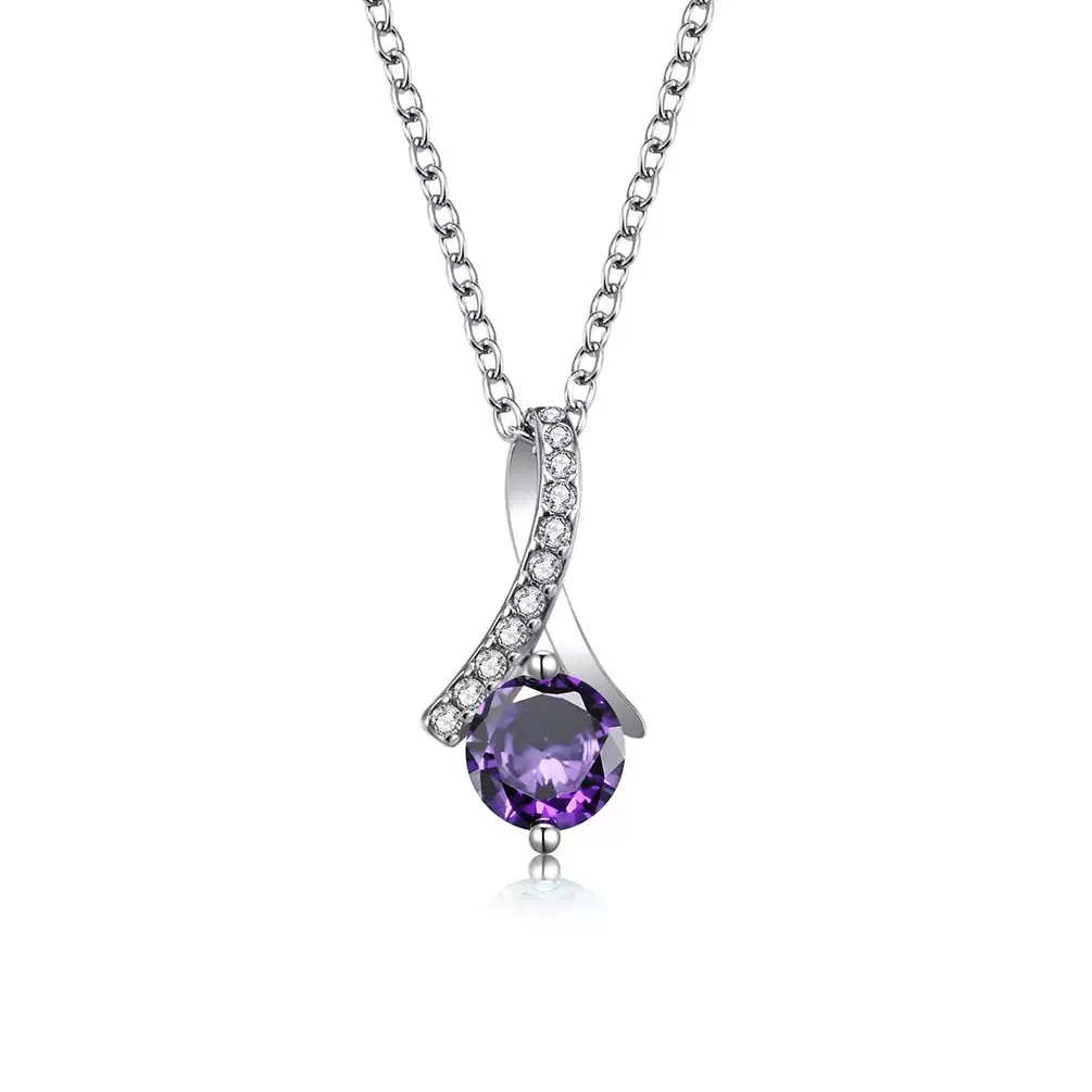 Fashion Female Necklace 925 Sterling Silver Heart Arrow Zircon Pendant Necklace for Women Wedding Jewelry Gift Collares Bijoux