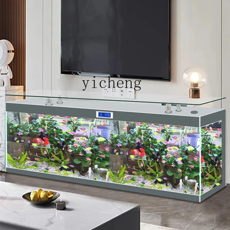 X5-18  aquarium living room floor-to-ceiling household partition screen bottom filter large TV cabinet fish tank