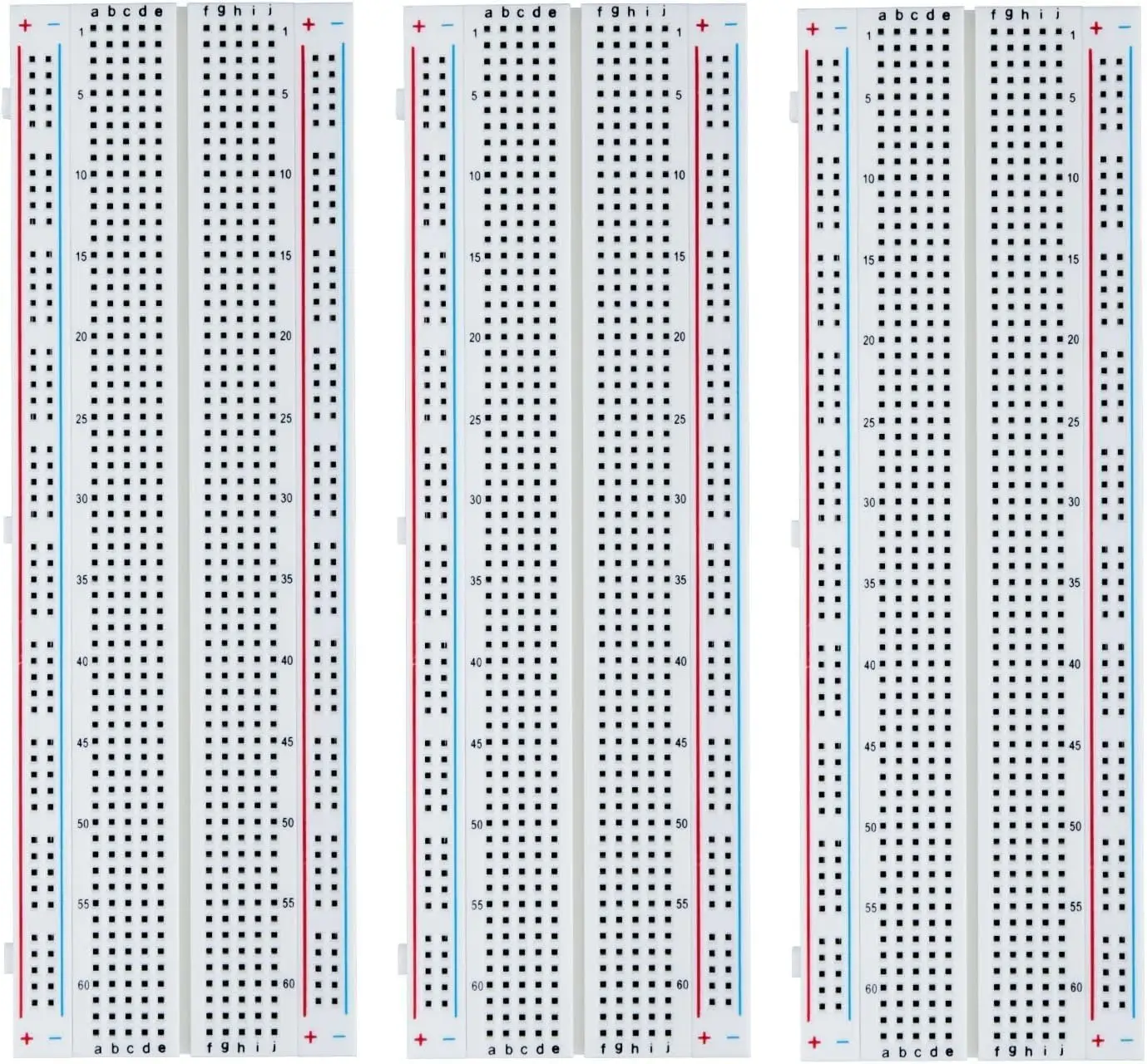 3Pcs Solderless Breadboard 830 Point Solderless Prototype PCB Board Kit for Arduino Proto Shield Distribution Connecting Blocks