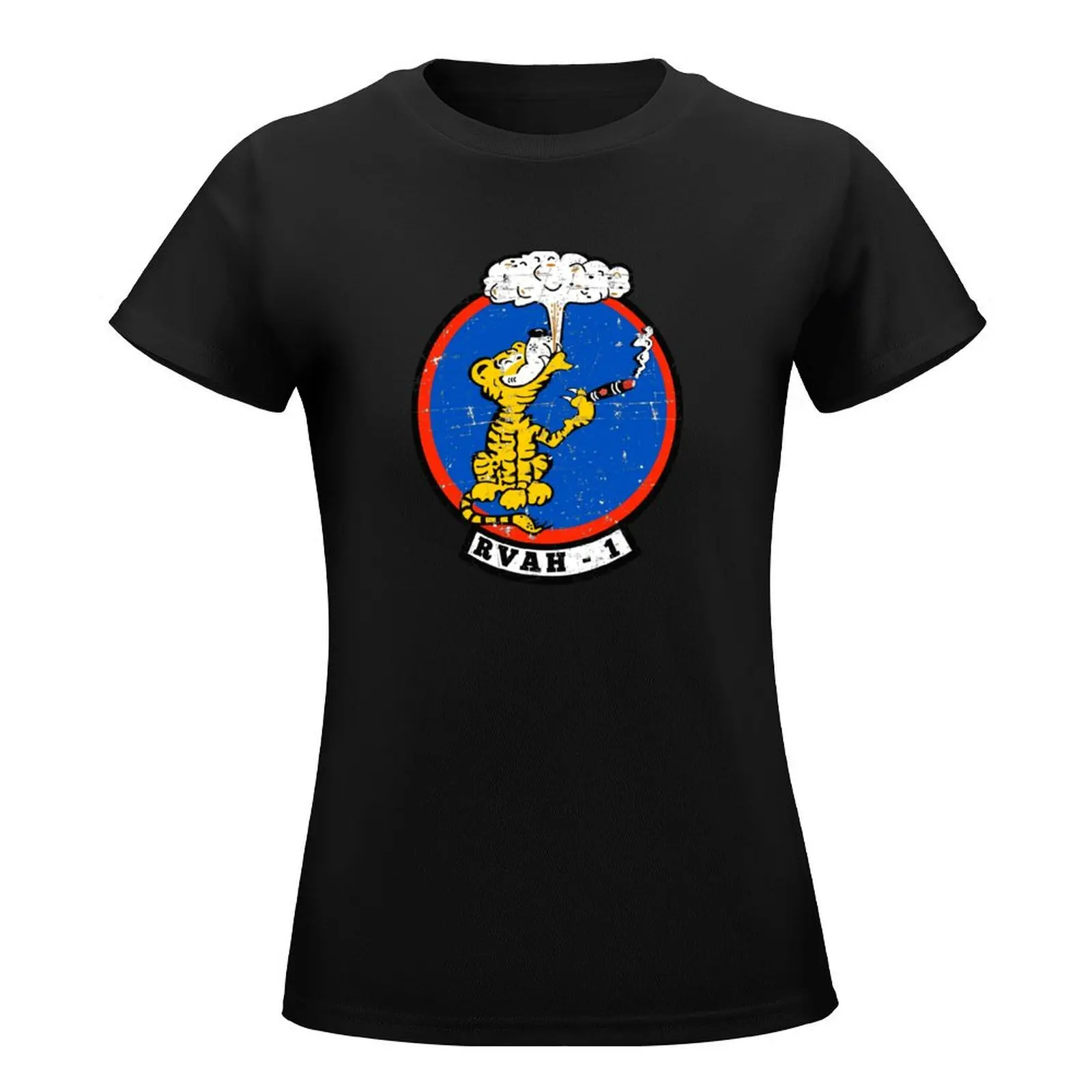 USN - RVAH-1 - Reconnaissance Attack (Heavy) Squadron - Grunge Style T-Shirt tops Female clothing funny Women clothes