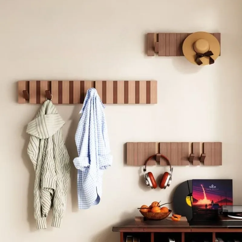 

Wooden Wall Key Hanger Bedroom Door Clothes Hangers Elegant Wall Decorative Bracket Magnet Design Keychain Organization Holder