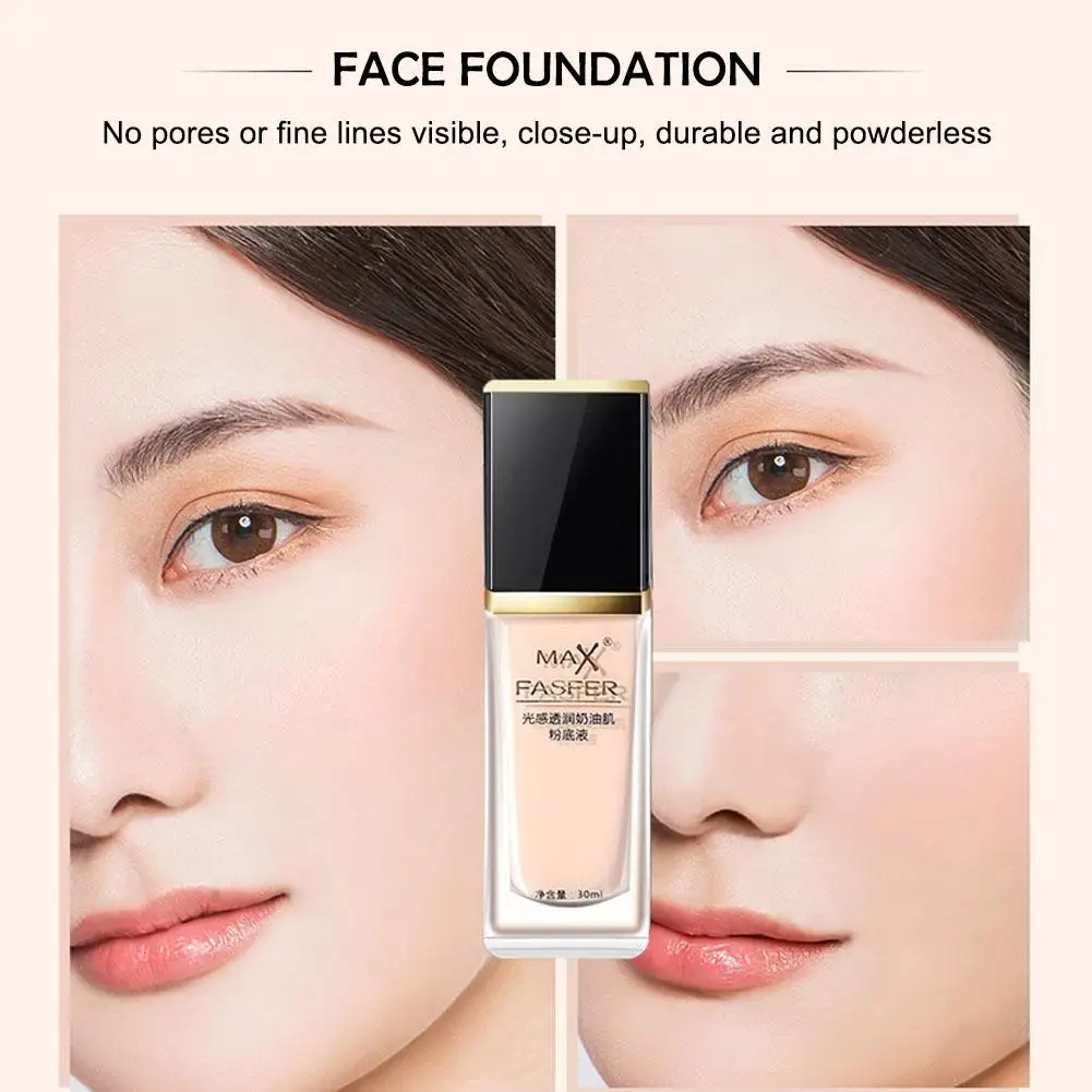 Lang anhaltende feuchtigkeit matte flüssige Gesichts grundierung vollständige Abdeckung Concealer White ning Oil Control Gesicht Basis Make-up