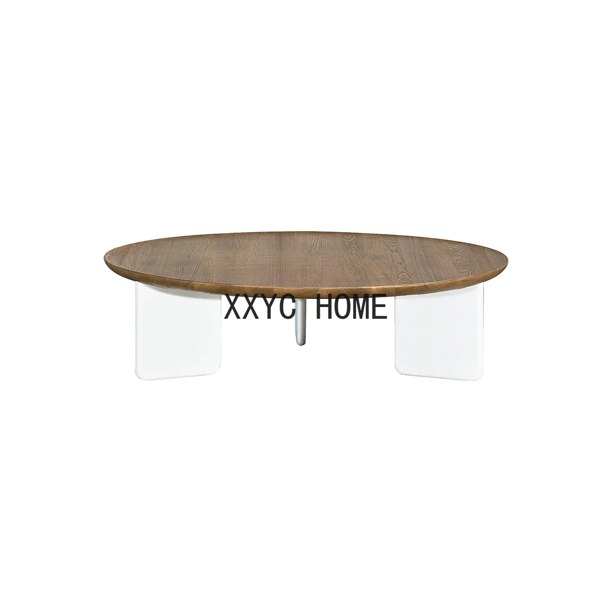 Solid Wood Coffee Table Nordic Marble Legs round Tea Table Simple Tea Table Living Room Low