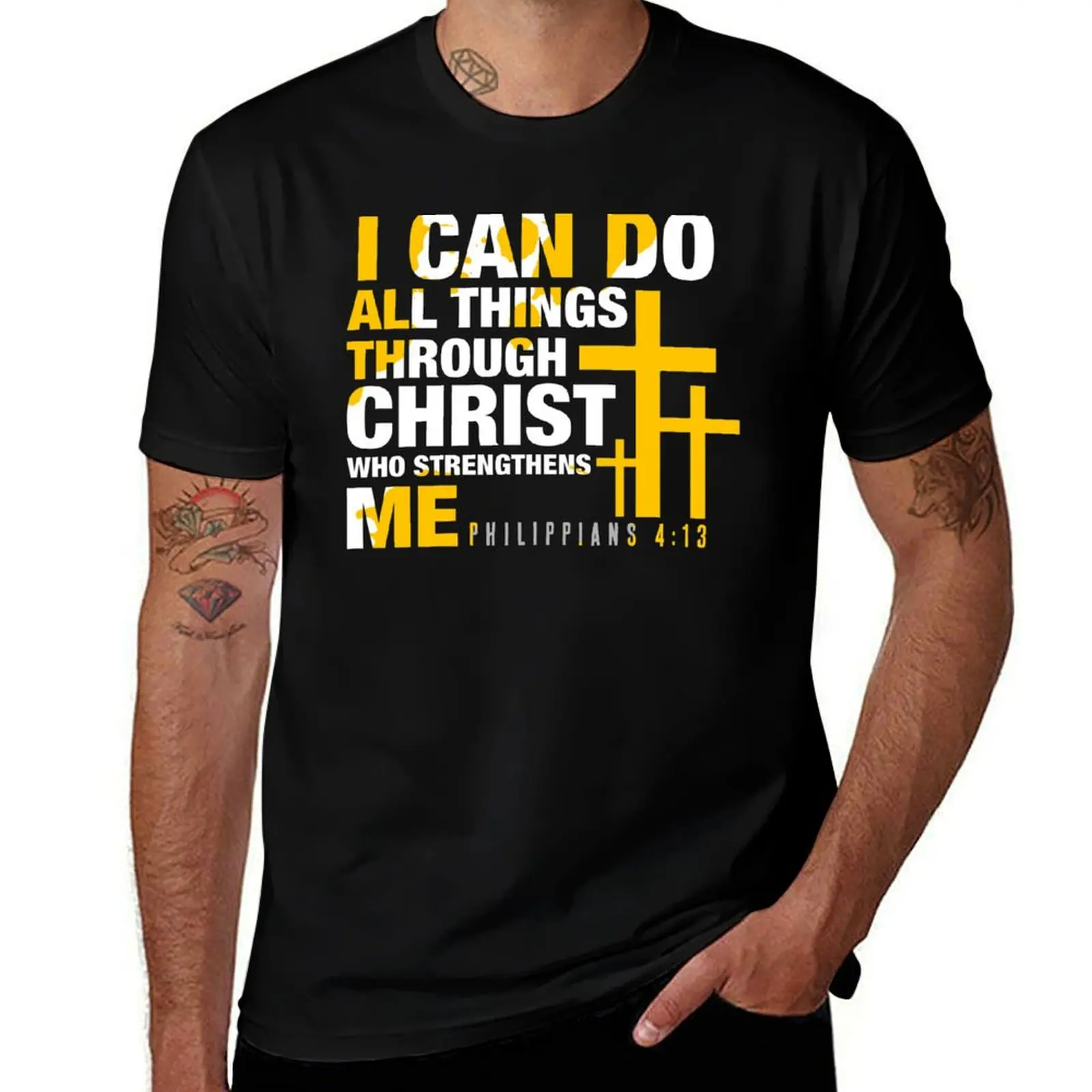 

Christian Design - I Can Do All Things Through Christ Who Strengthens Me Artwork For Christ Believers T-Shirt