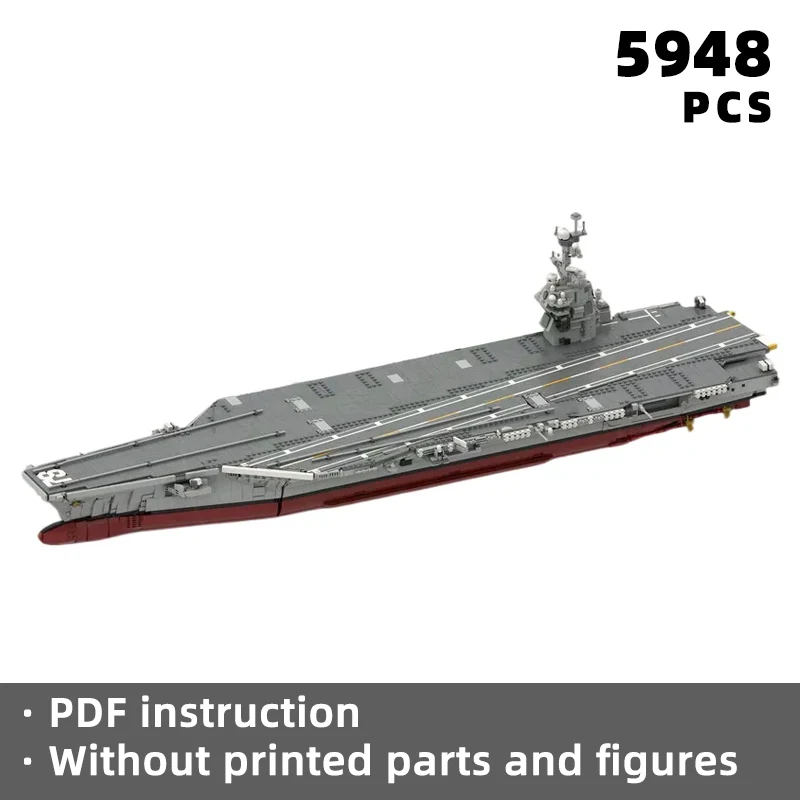 

Professional-grade 1:300 CVN-78 Gerald R. Конструктор авиаперевозчика Форд, военный корабль США, военный корабль