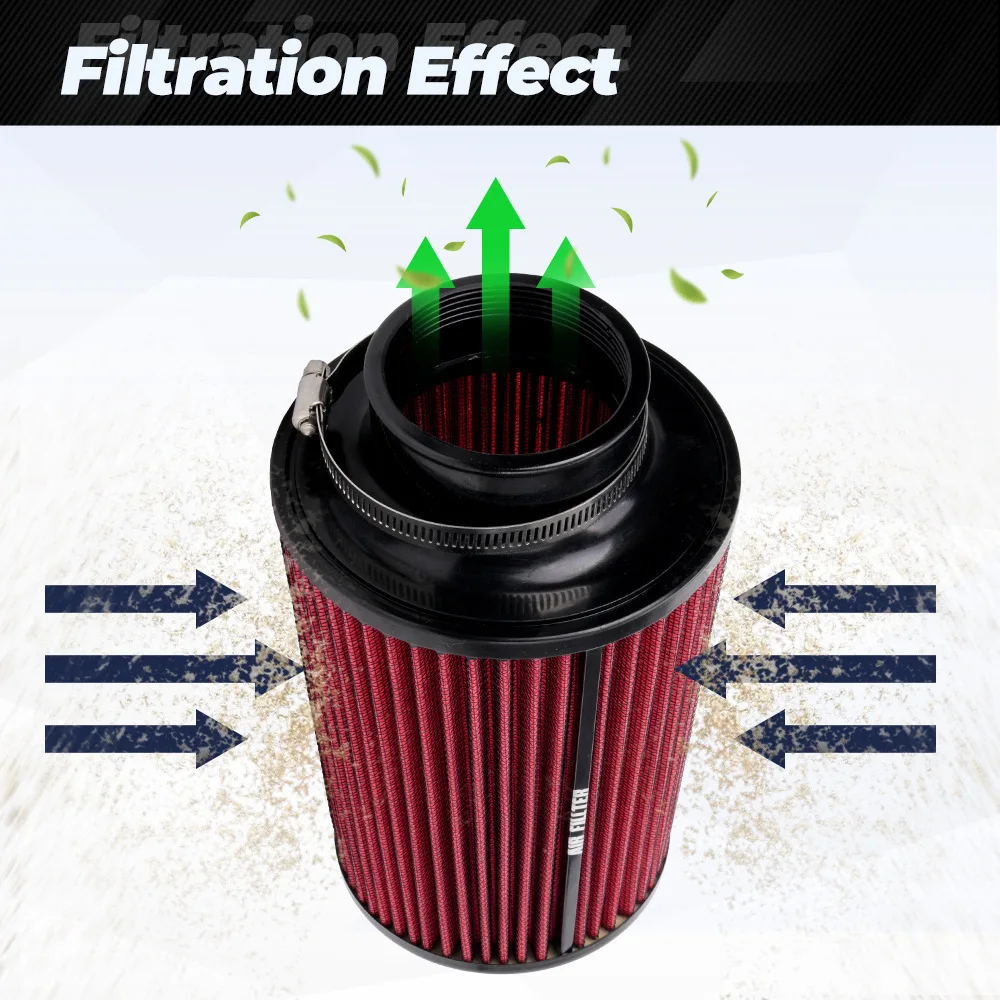 3 Inch 76mm Universal Car Modified Air Filter Mushroom Head Air Intake Filter Pod Cold Air Intake Replacement Auto Parts