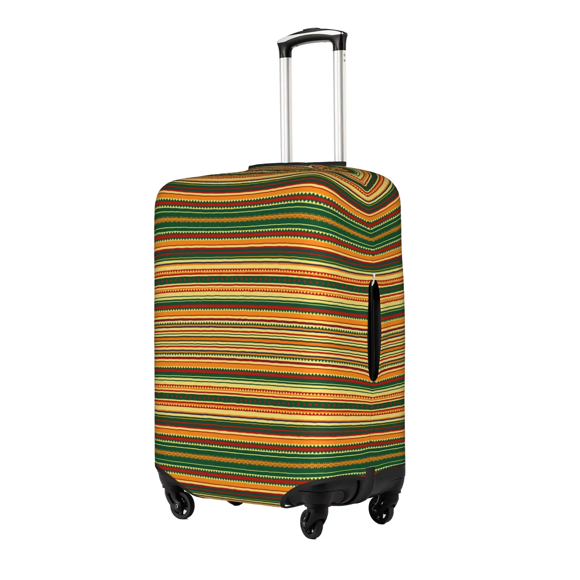 Southwestern Style Mexican Serape Travel Luggage Cover Elastic Cinco De Mayo Suitcase Cover Protector Fit 18-32 Inch