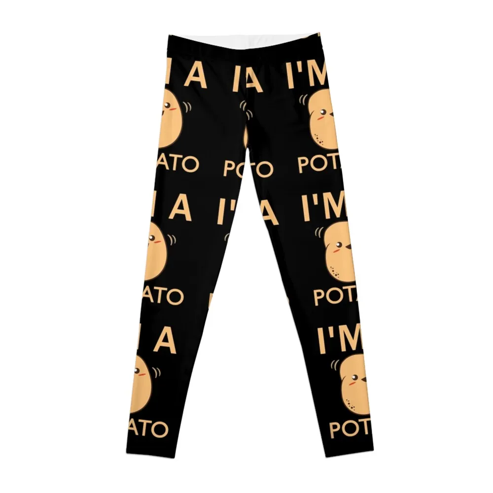 I'm a potato - funny potato gift for kids,baby and family Leggings sports shirts gym workout shorts Womens Leggings