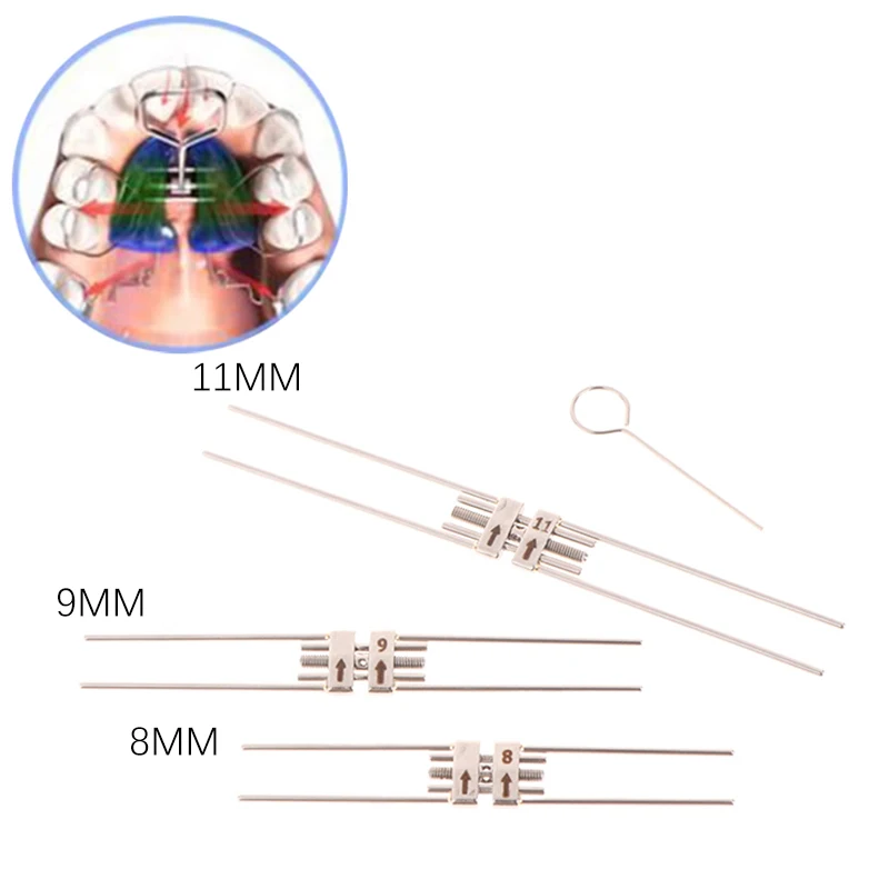 Tornillo de expansión Dental, expansor palatal rápido de ortodoncia para tipo de marco, herramientas de odontología de acero inoxidable de 8/9/11mm