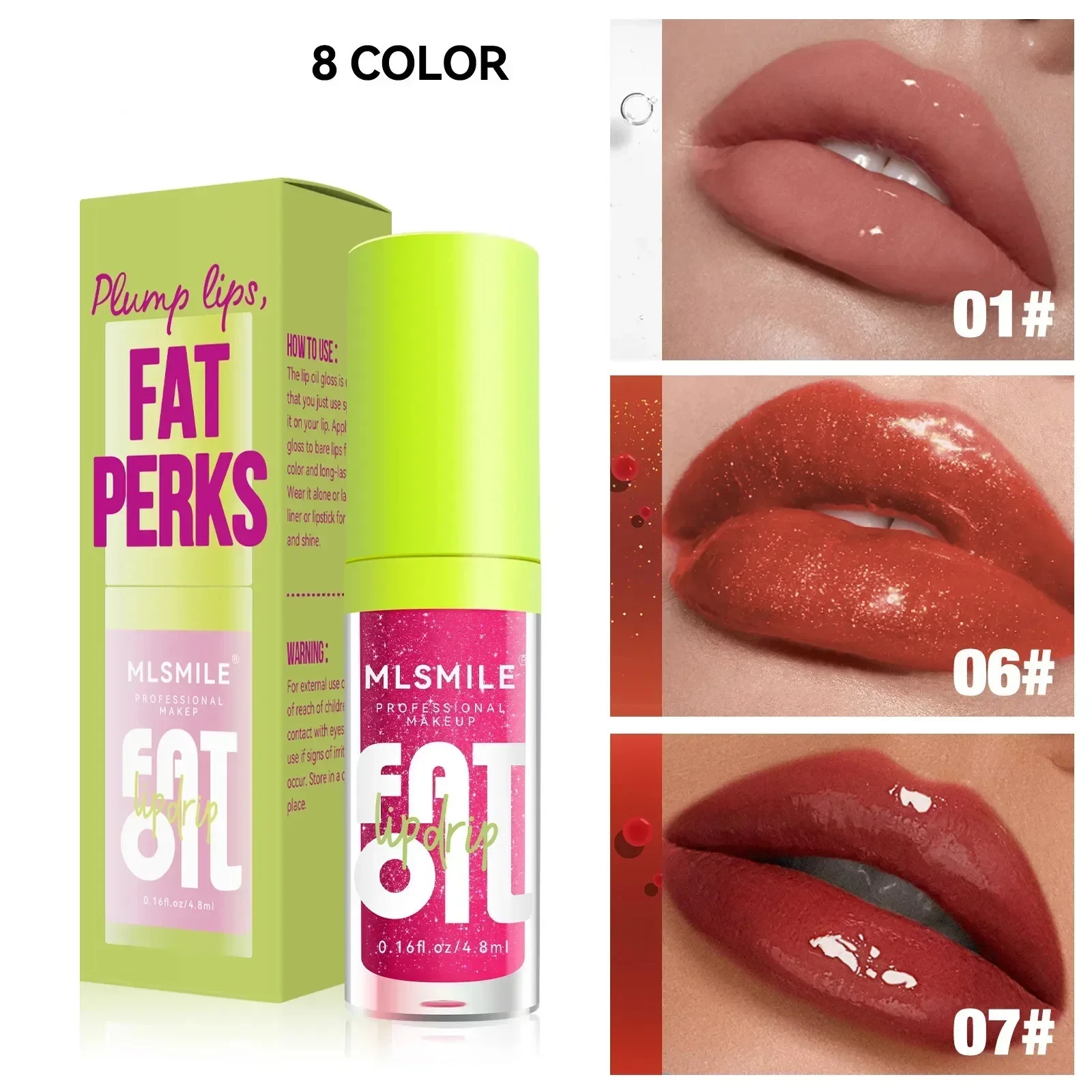 Heldere Lipgloss Hydraterende Candy Lippenbalsem Crystal Jelly Olie Niet Plakkerig Sexy Plumping Lippenstift Gloss Make-Up Lippen Verzorging 8 Kleuren