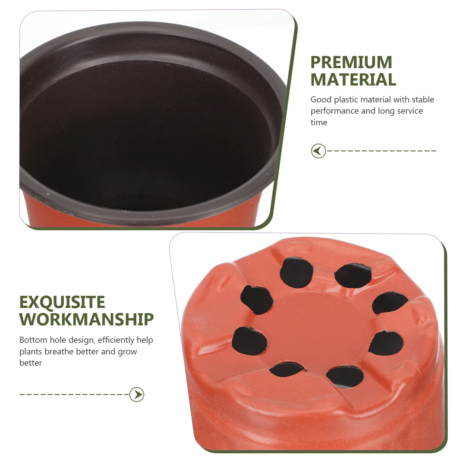 

100Pcs Two-Color Plastic Plant Nursery Pots Thickened Design for Succulent Flower Replanting Garden Flowerpot Supplies