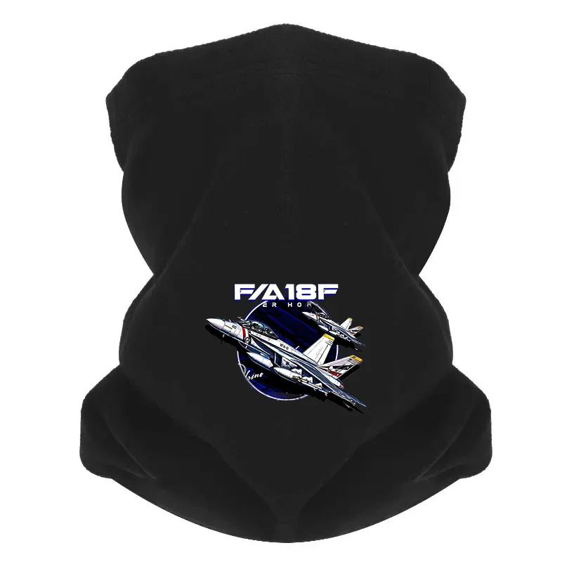 F/A-18F Fighter Jet Sky hombres bufanda a prueba de viento máscara cuello polaina sombrero mujeres gorra sombreros al aire libre mantener caliente invierno multifuncional