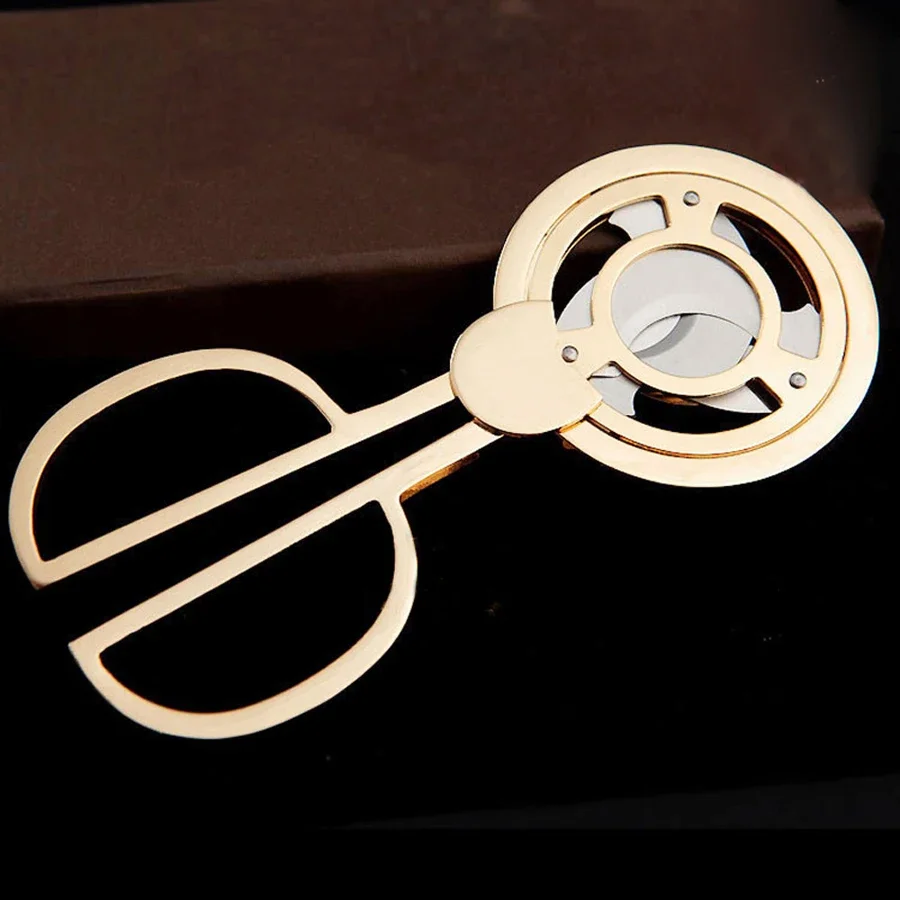 

Gold Plated Stainless Steel Cigar Cutter Guillotine Puncher For Sharp Blades Flame Lover Accessories Scissors Knife