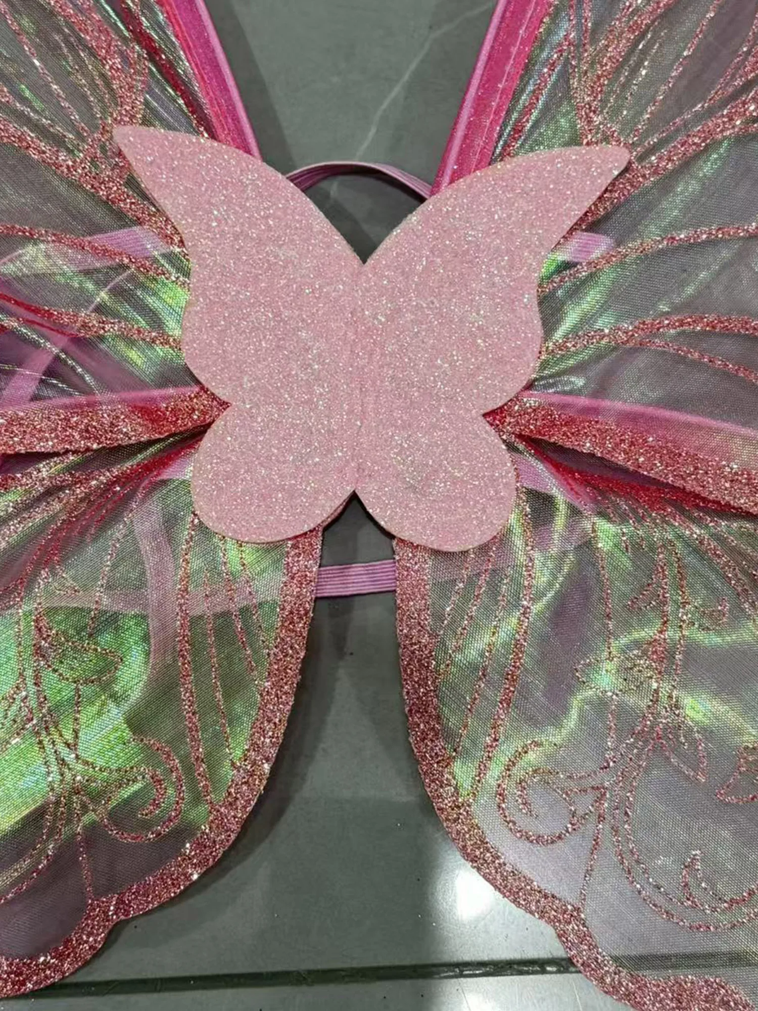 Adults Kids Shimmery Butterfly Wings Cosplay Costume Accessories for Fairy-themed Party Halloween Stage Performance 4