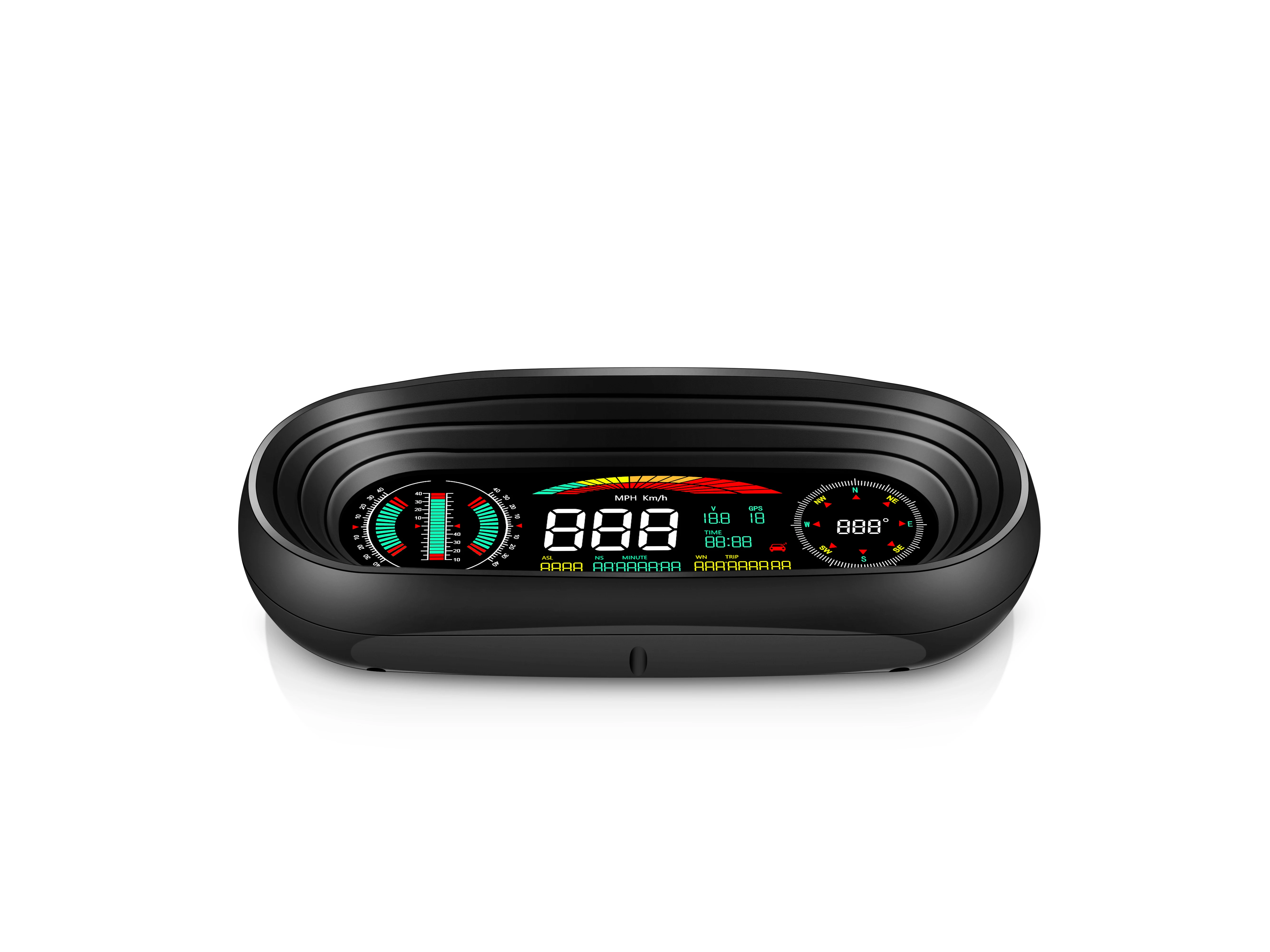 GPS Slope Meter P18 HUD car intelligent A smart GPS multi- functional horizontal speedometer for driving