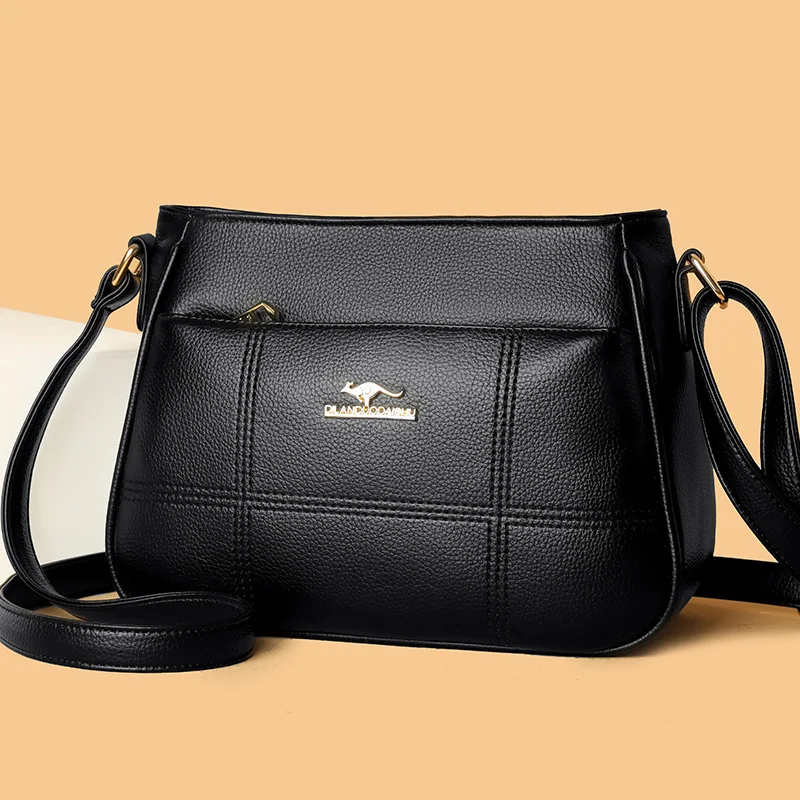 

Новая сумка для мамы 2025 года — простая элегантная однотонная сумка через плечо в корейском стиле — сумка через плечо с вышивкой в стиле пэчворк, женская сумка через плечо