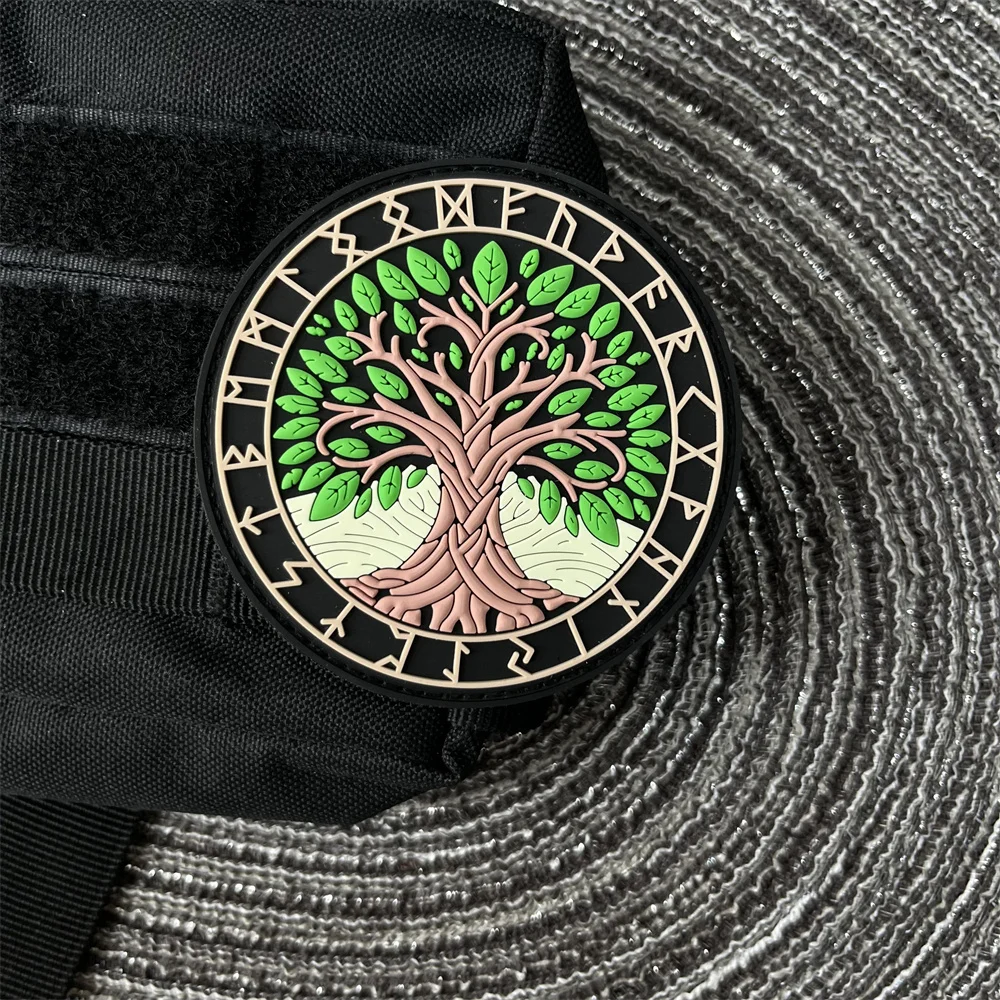 

Tree of Life Patch PVC Hook and Loop Stickers for Clothes Yggdrasil Viking Totem Tactical Military Backpack Patches Emblem