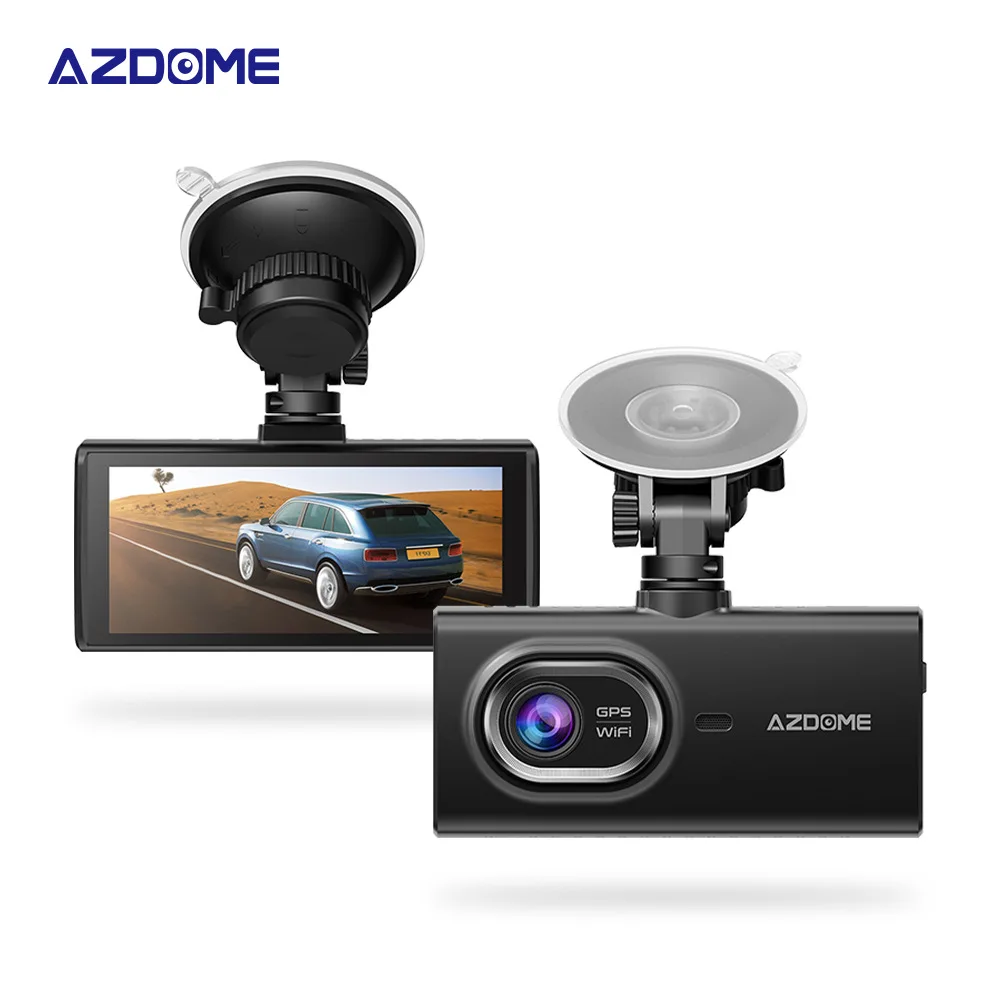 AZDOME M560 1080P 3 Channel 4 Inch Car DVR Dash Cam HD Wide-angle WIFI Mobile Phone Interconnection Parking Monitoring Driving T