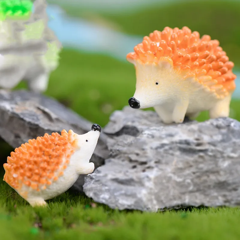 Hot Sale Miniature Ornament Hedgehog Decor Fairy Garden Hot Mini Hedgehog Figurines for Home Decoration Supplies