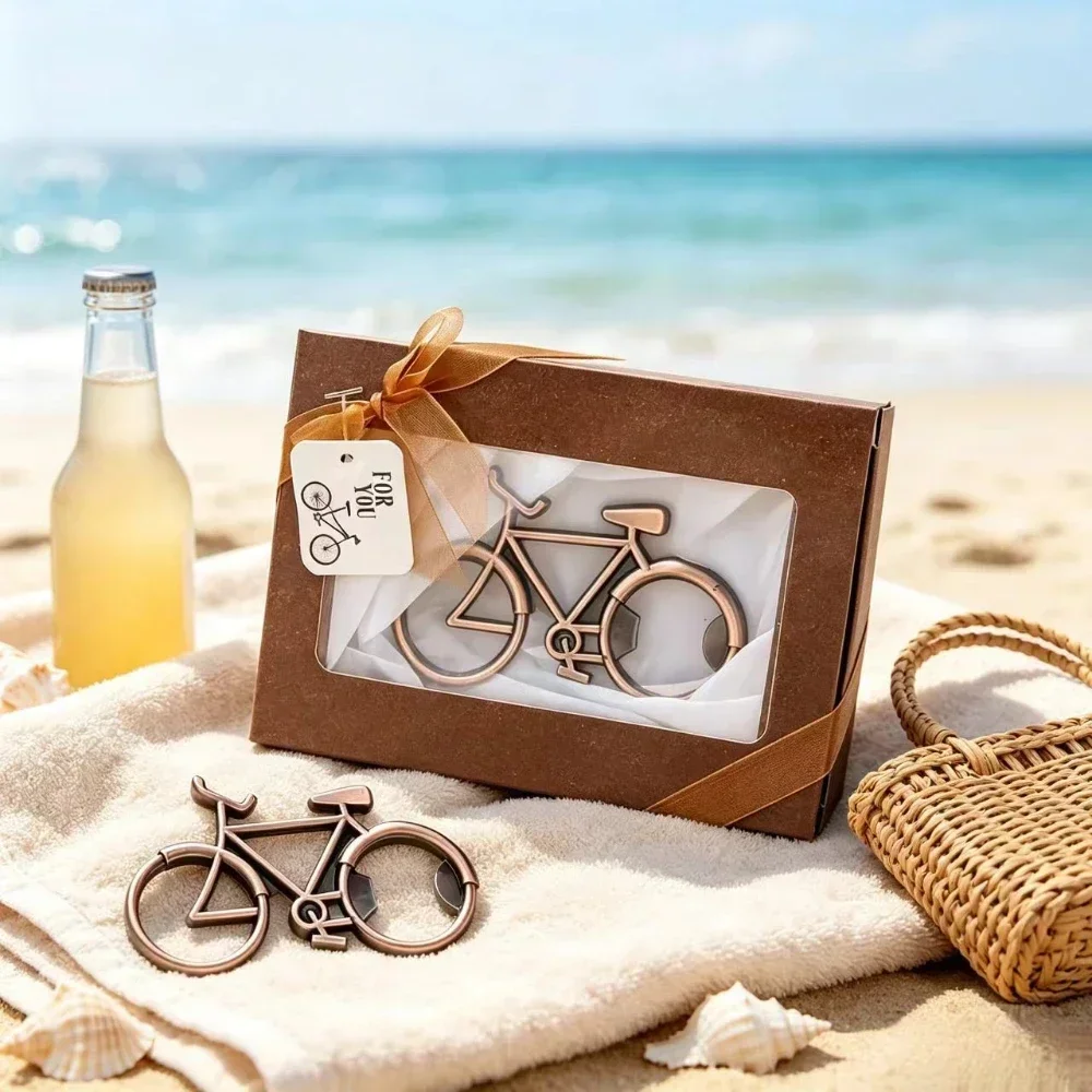 1pc Bicycle Shaped Metal Beer Bottle Opener Wedding Gift for Guests Employee Anniversary Souvenir