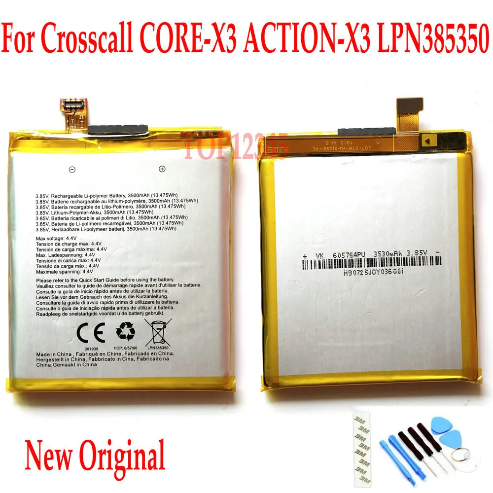 Original 3500mAh LPN385350 Battery For Crosscall CORE-X3 ACTION-X3 Mobile Phone