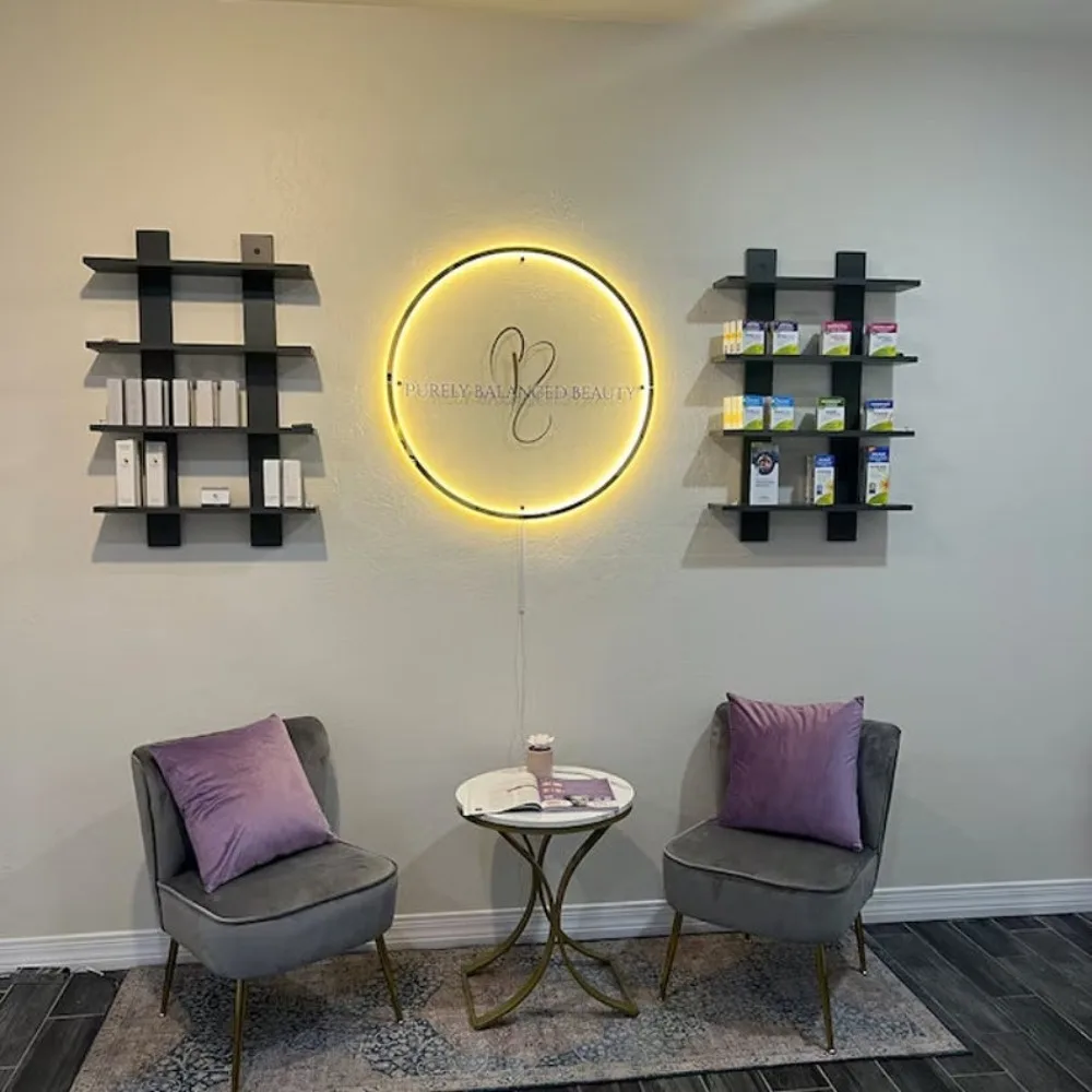 Custom Acrylic Backlit Logo Sign - Round Illuminated Personalized Signs for Business, Nail Salons, Beauty Studios & Restaurants