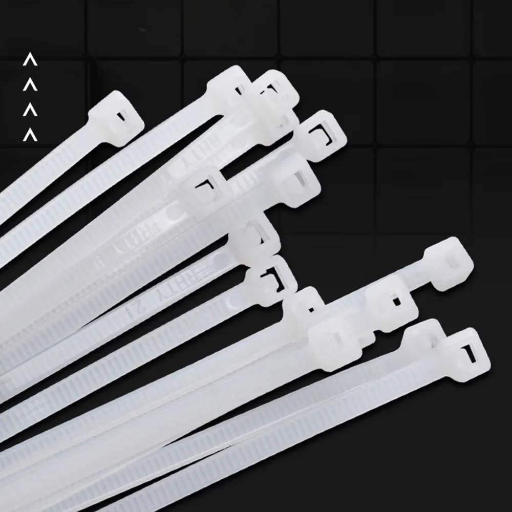 Self-Locking Nylon Cable Ties National Standard Heavy Duty Wire Zip Ties Width 2.5mm-4.7mm Plastic Fastener Loop Wrap Bundle Tie