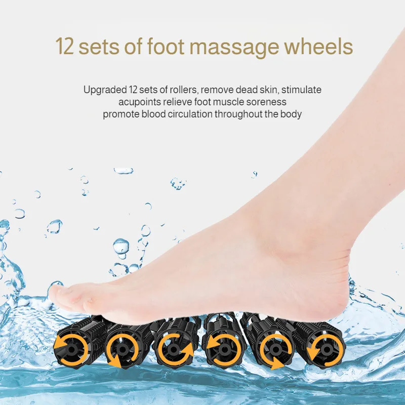 حمام القدم المنزلي الأوتوماتيكي بالكامل، حمام القدم، حمام القدم القابل للطي، دلو تدليك، وسادة الركبة، درجة حرارة ثابتة بالكامل، تسخين القدم