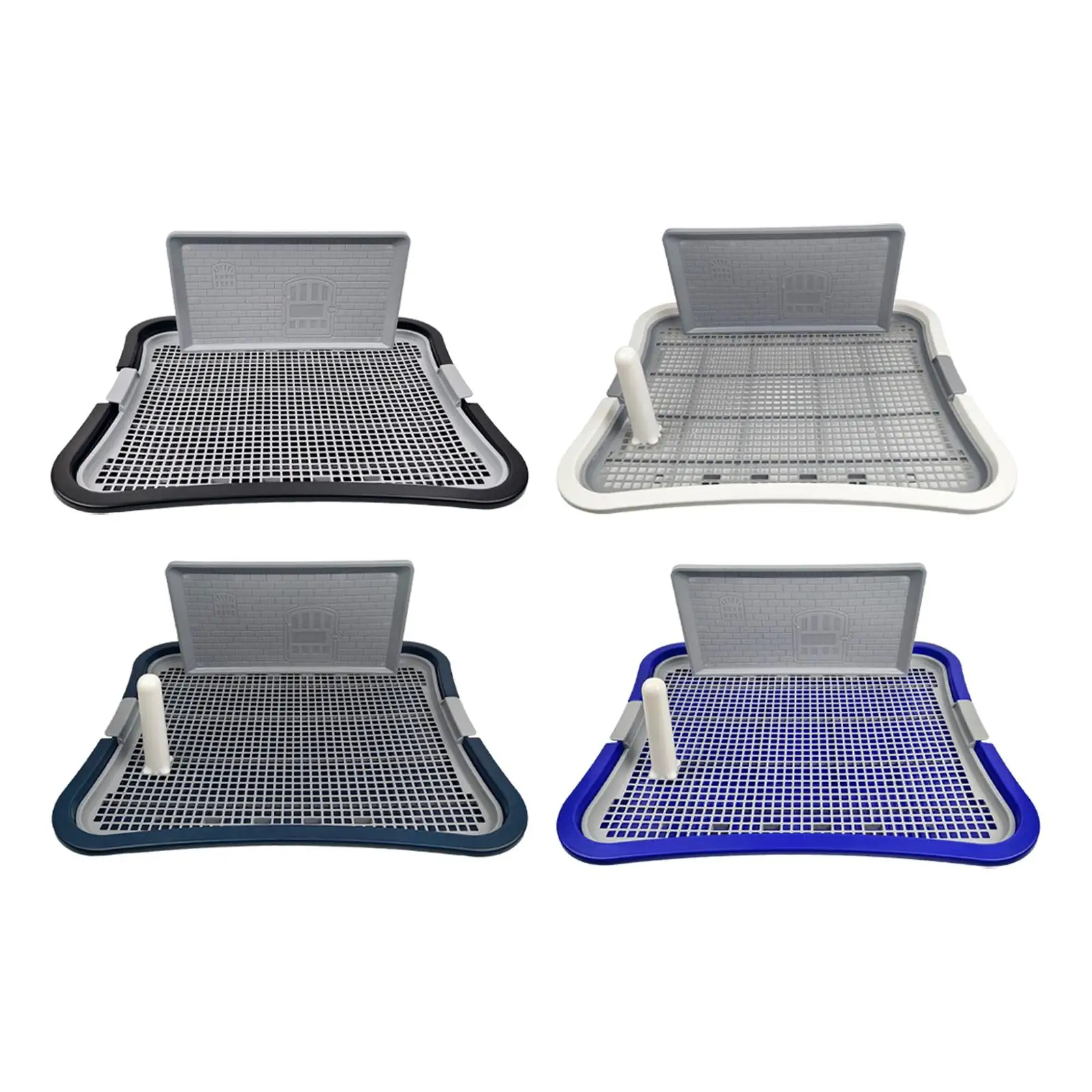 Dog Toilet with Column No Spilling Anti Splashing Mesh Grids Pee Holder Dog Training Toilet Puppy Waste Pan for Rabbit Home