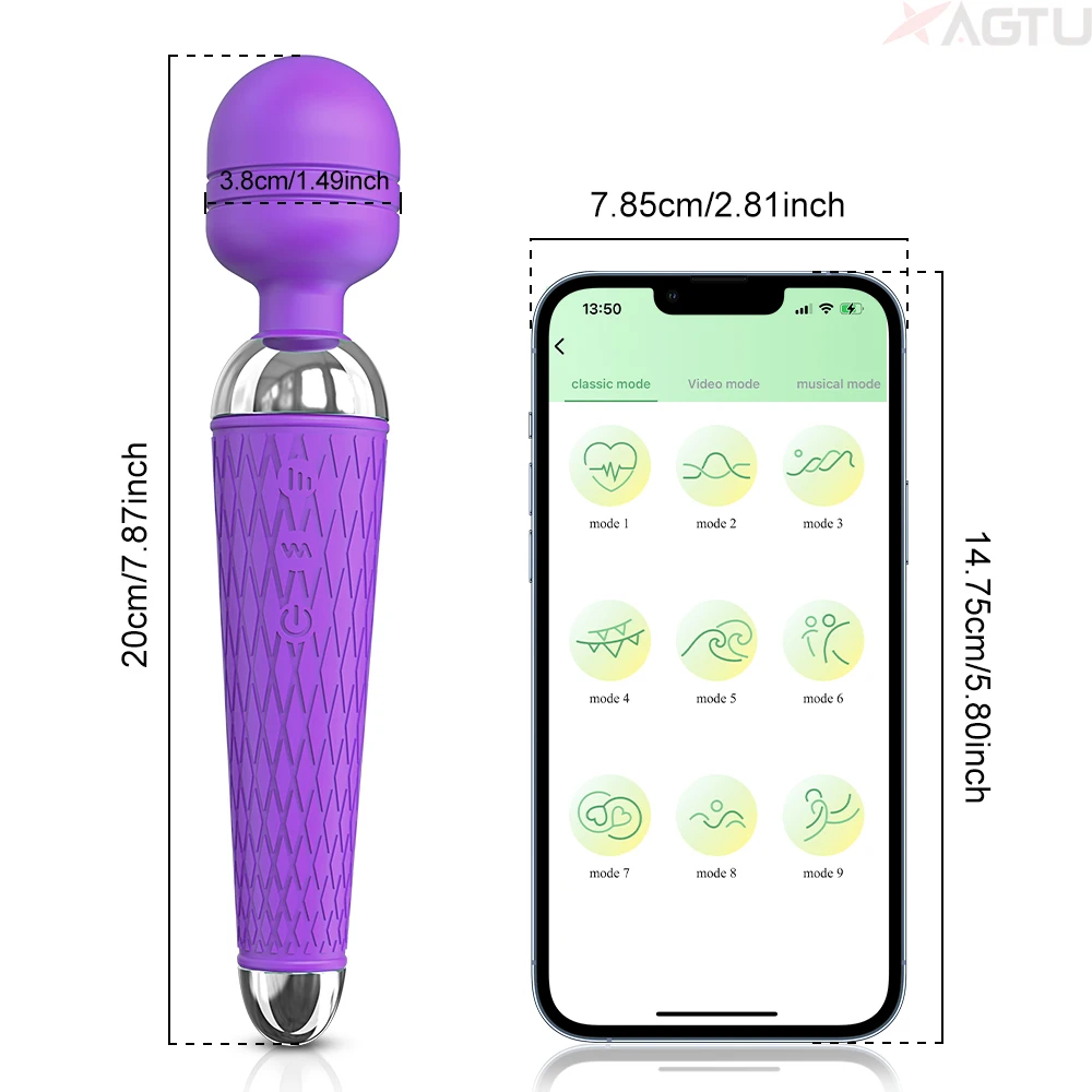 20 Modes Powerful Clitoris Stimulator Dildo Female AV Vibrator Magic Wand for Women G-spot Massager Sexulaes Sex Toys for Adult