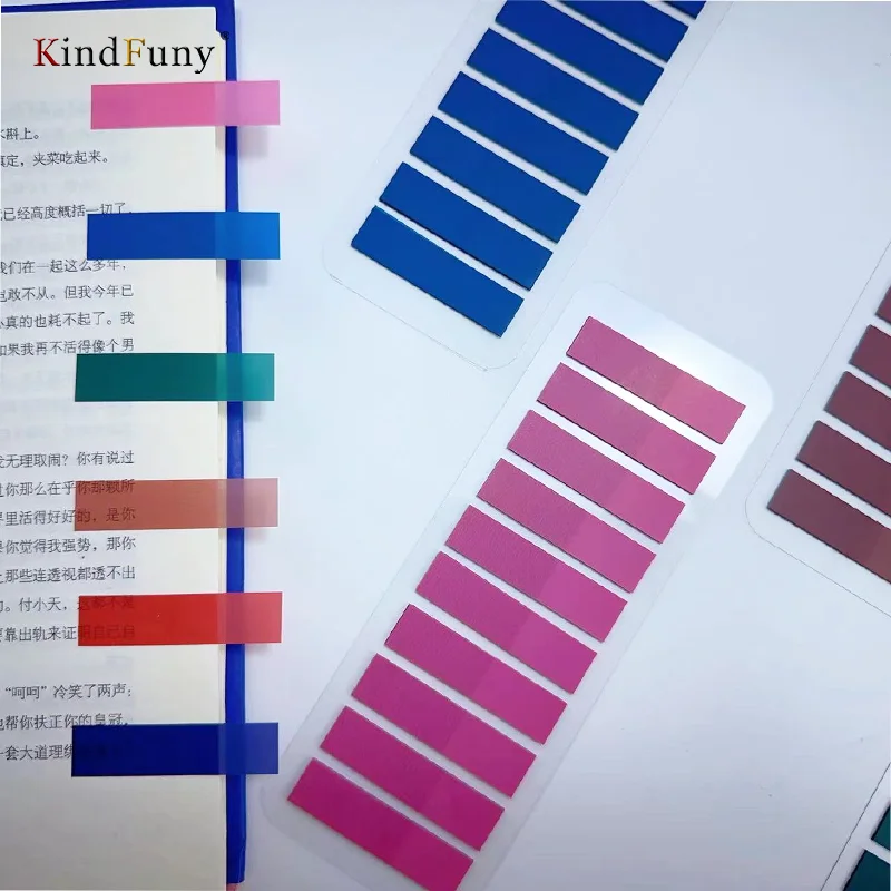 KindFuny 1200Pc Index Tabs Self Adhesive Stationery Markers Transparent Waterproof Sticky Notes Classify Files Flags Posted It