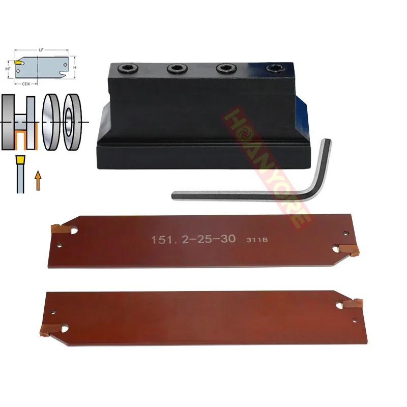 Lâmina T-max para Separação N151.2 mm Mm®ferramenta para Grooving Carbide Insert Shank Modelo Completo Torneamento Interno Q-cut