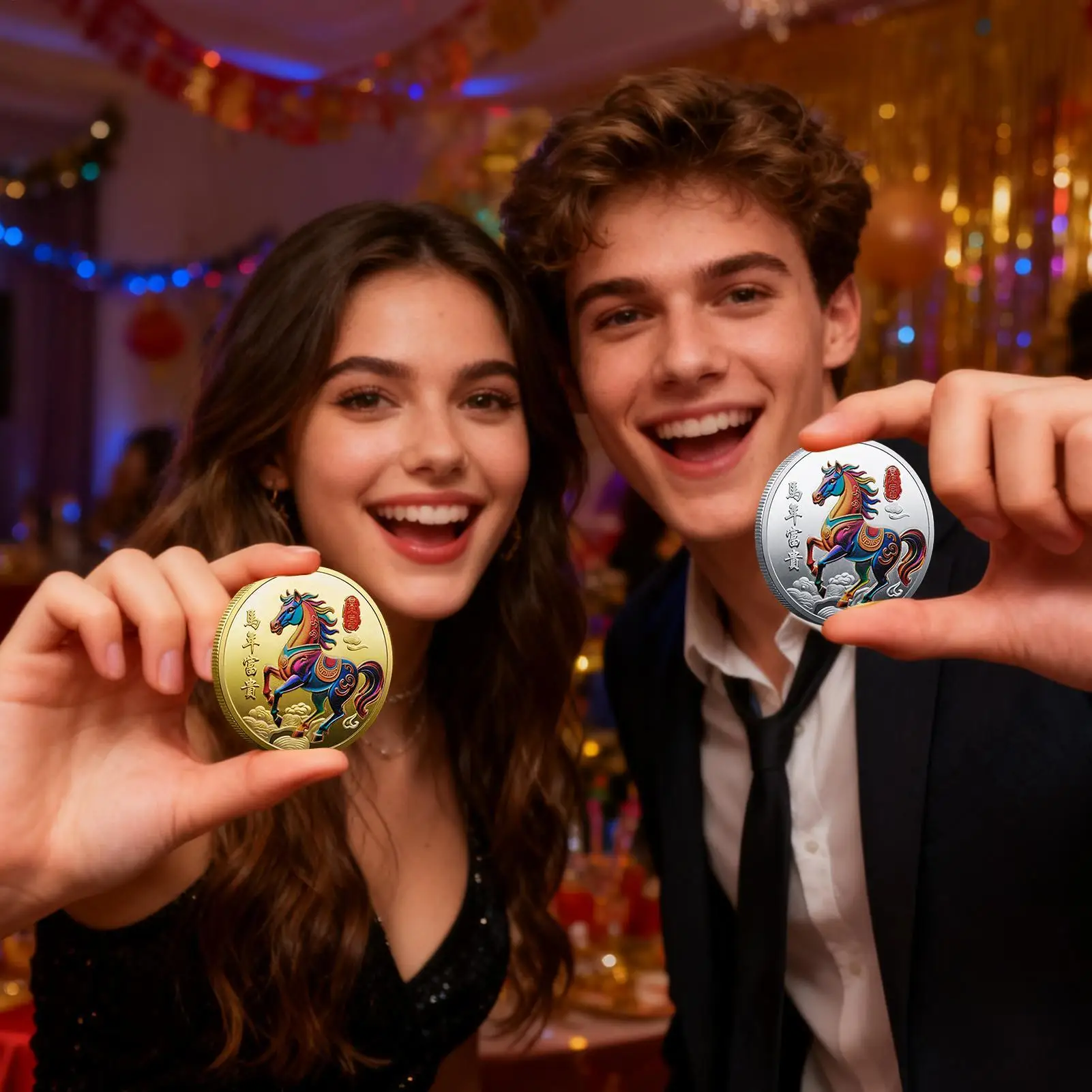 Commemorative Coin Souvenir Crafts Win Success Horse Luck Coin For New Year Attract Prosperity & Good Fortune Home Men Women