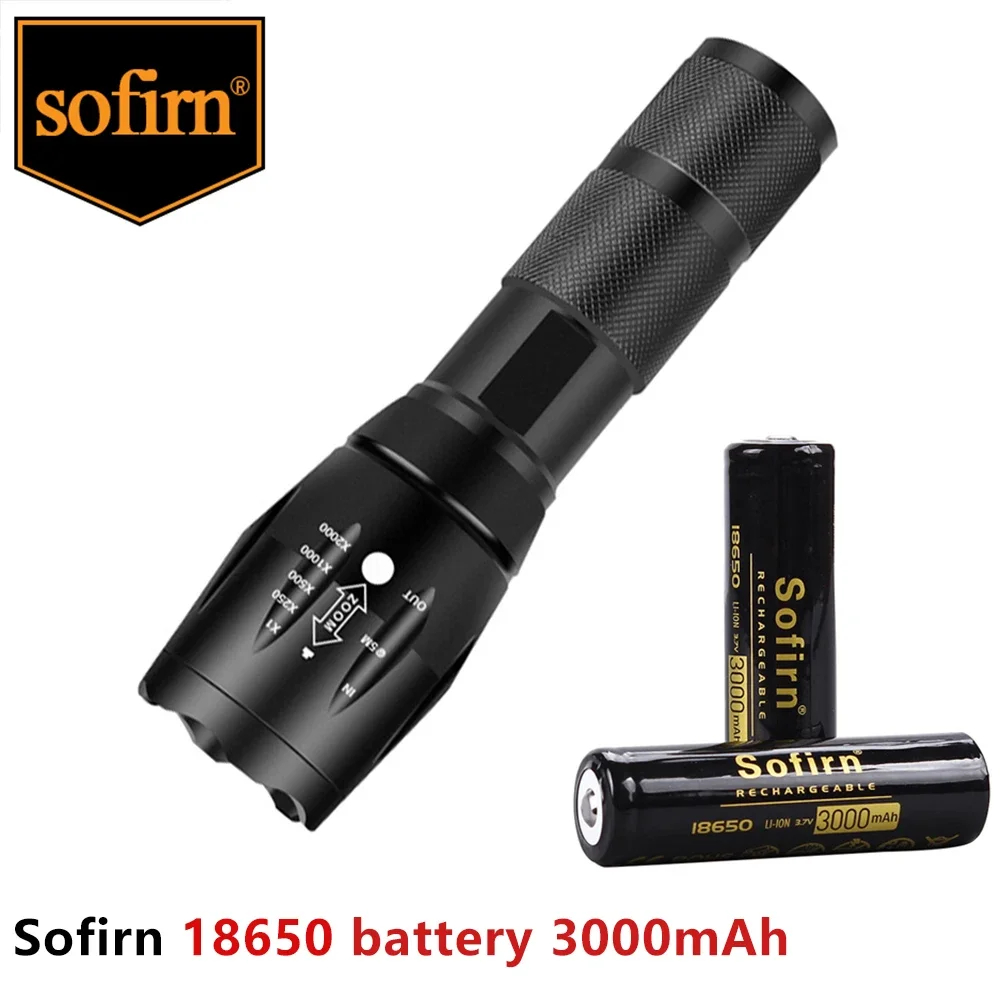 Sofirn 3000mAh 18650 Flat or Button Battery Pre-charged 3.7V Li-ion 18650 Cell Rechargeable Batteries for LED Flashlight