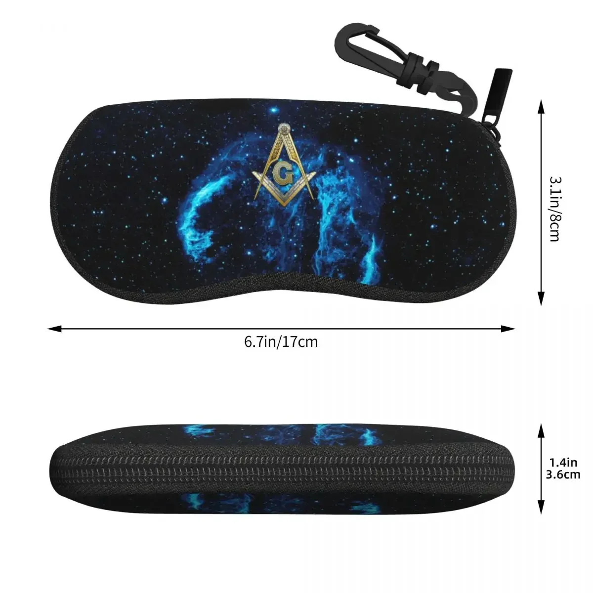 Custom Freemason Symbol Shell Glasses Case Unisex Travel Masonic Mason Freemasonry Eyeglasses Case Sunglasses Protector Box