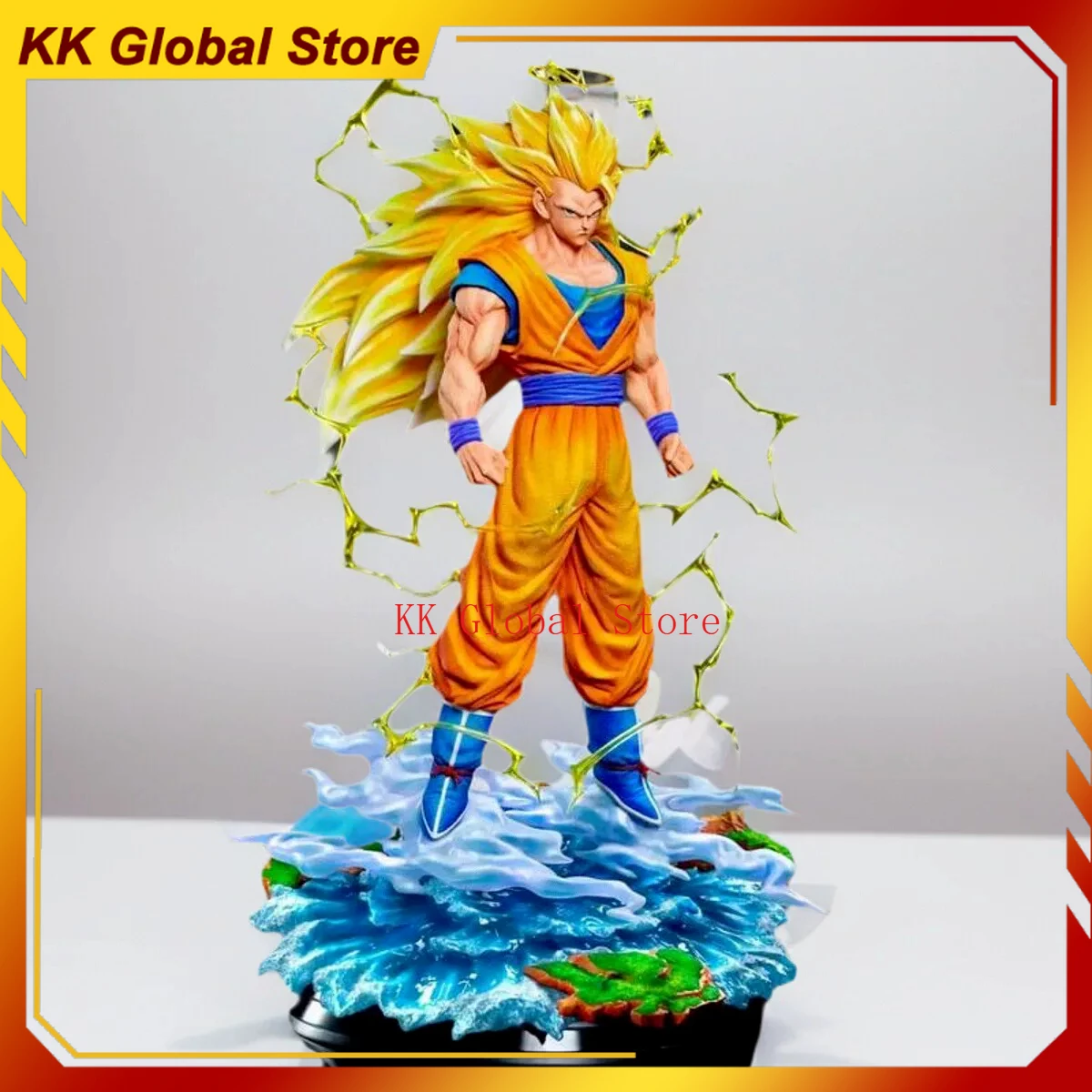 

1/6 Dragon Ball Goku Anime Figures SSJ3 Son Goku Figure Super Saiyan Peripheral Collection Crafts Ornaments Resin Model Gift Toy