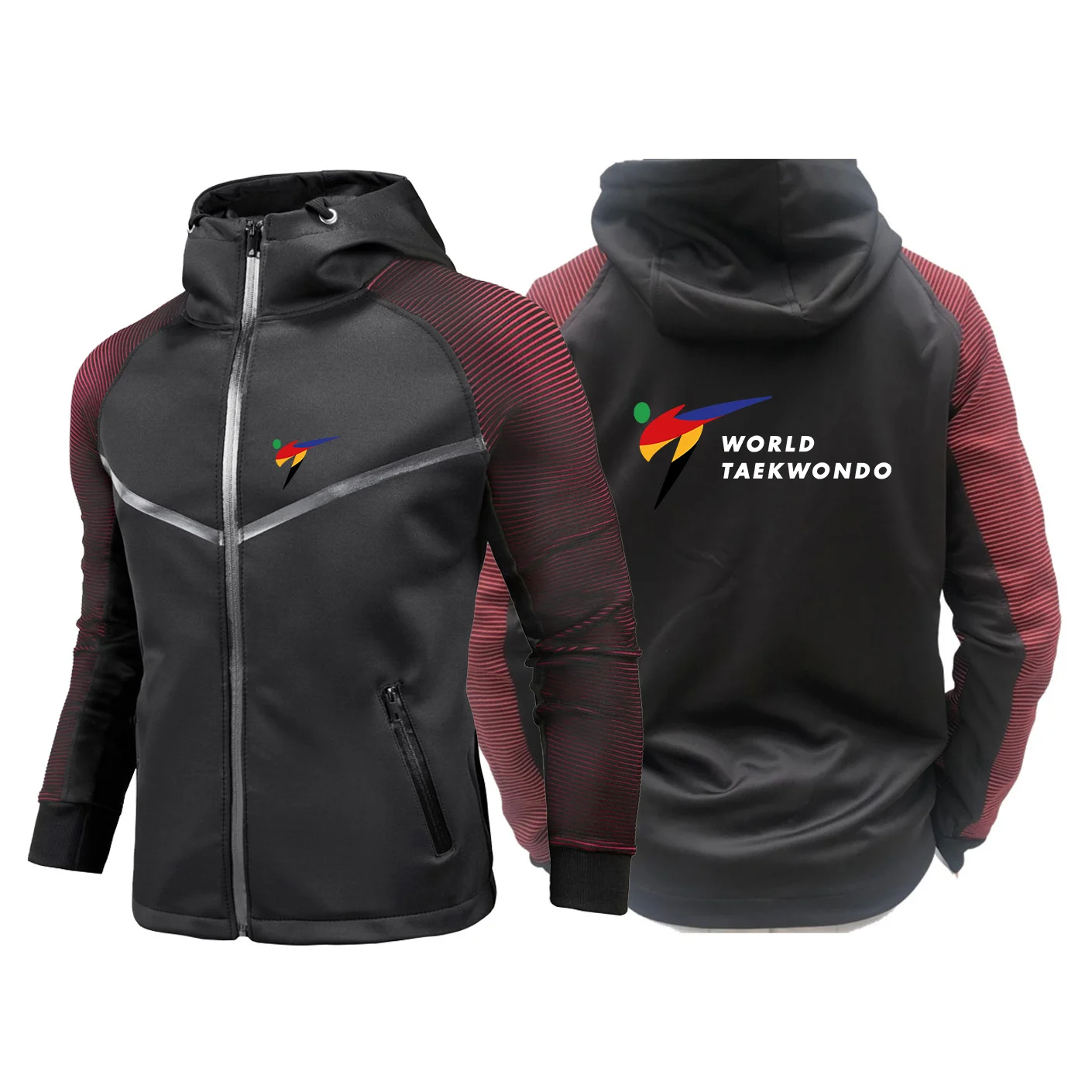 WTF World Taekwondo Federation Print Fashion 2023 New Men\'s Jacket Zipper Racing Tracksuit Hoodies High Quality Sweatshirts Coat