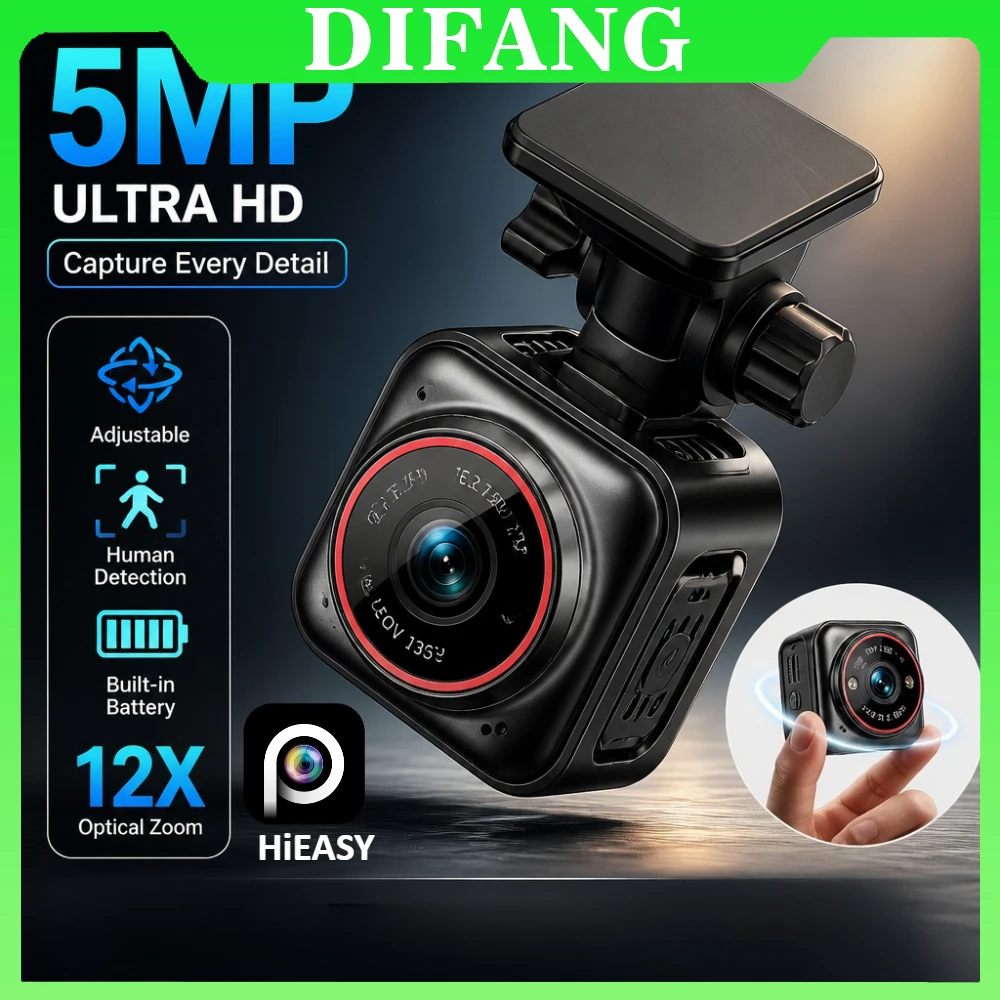 4G Mini Security Camera Outdoor Wireless Battery Powered AOV 12X Zoom IP66 Waterproof Surveillance CCTV Cam
