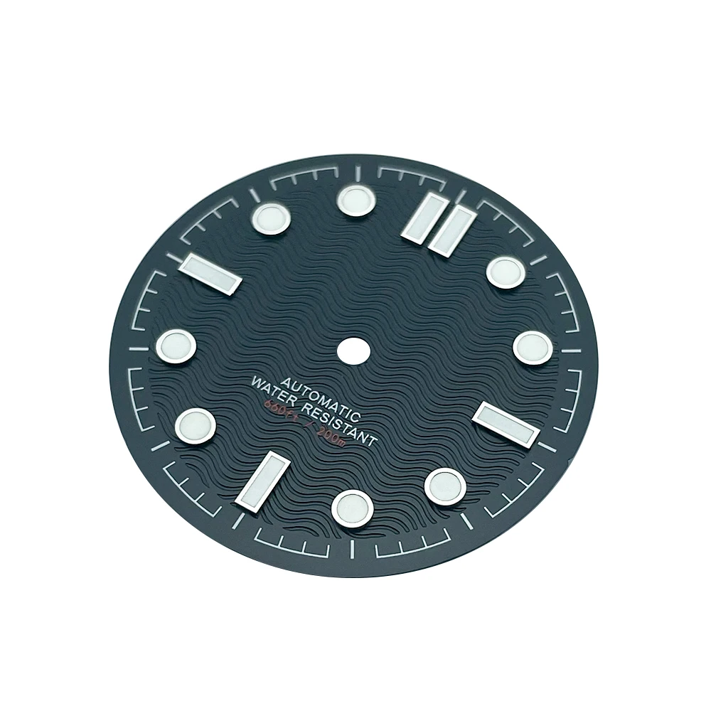 31mm Sea Master Style Watch Dial NH38A/NH35A Movement Blue/Black No-Date BGW9 Lume Watch Parts Mod Wave Texture rGwUxB