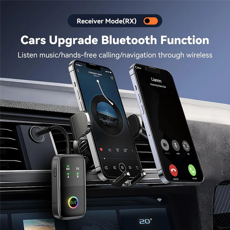 

-ABAB Bluetooth Receiver Airlink Bluetooth Adapter Forairplane Airfly Pro Bluetooth Transmitter Airplane