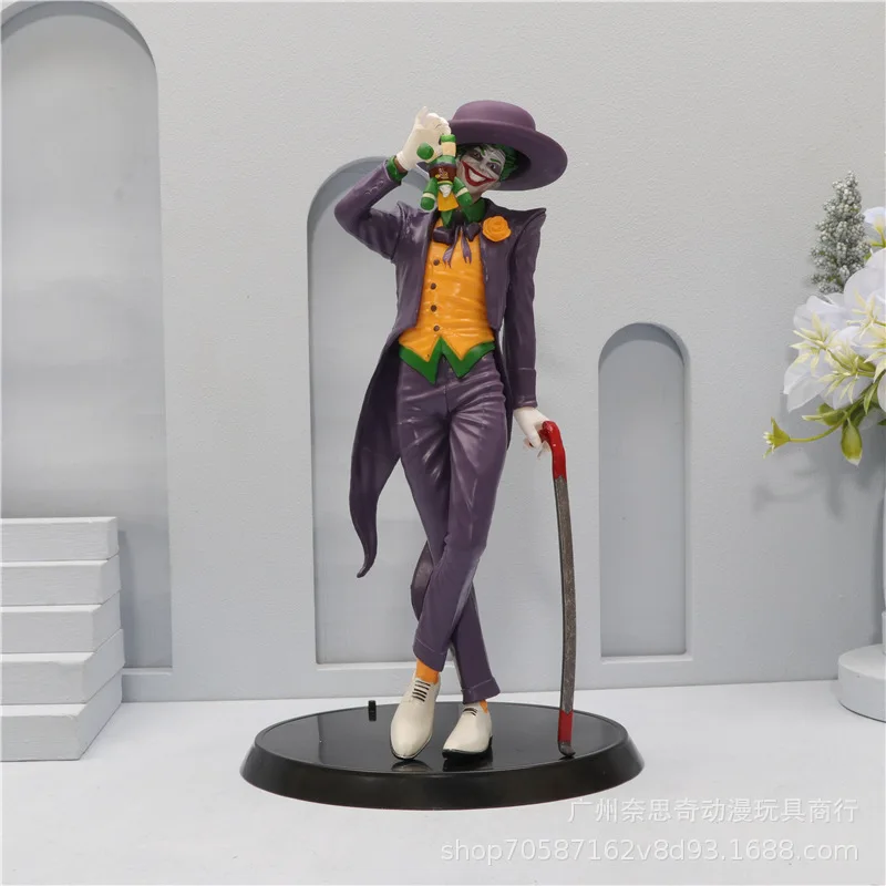 New In Stock Joaquin Phoenix Heath Ledger Joker Action Figure Pvc Model Doll Toys 22cm