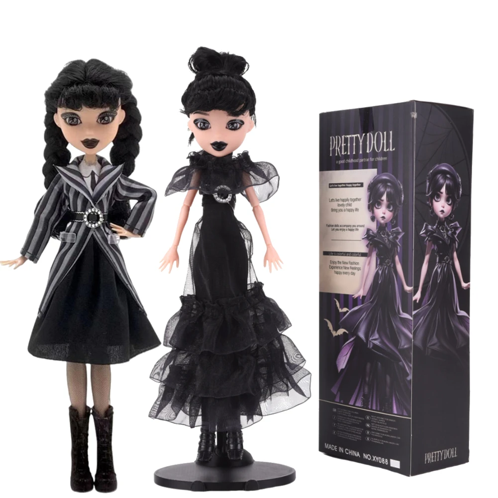 Wednesday Addams Figure Cute Toy Addams Family Doll Room Decoration Model Children's Soothing Toys Birthday Christmas Gift