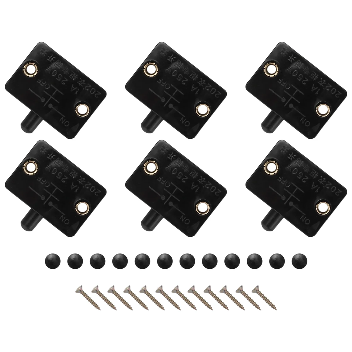 Hot sale 6Pcs Door Led Switch for Closet Light,Normally Closed Cabinet Electrical Lamp Switches,for Closet Pantry Cabinet Black