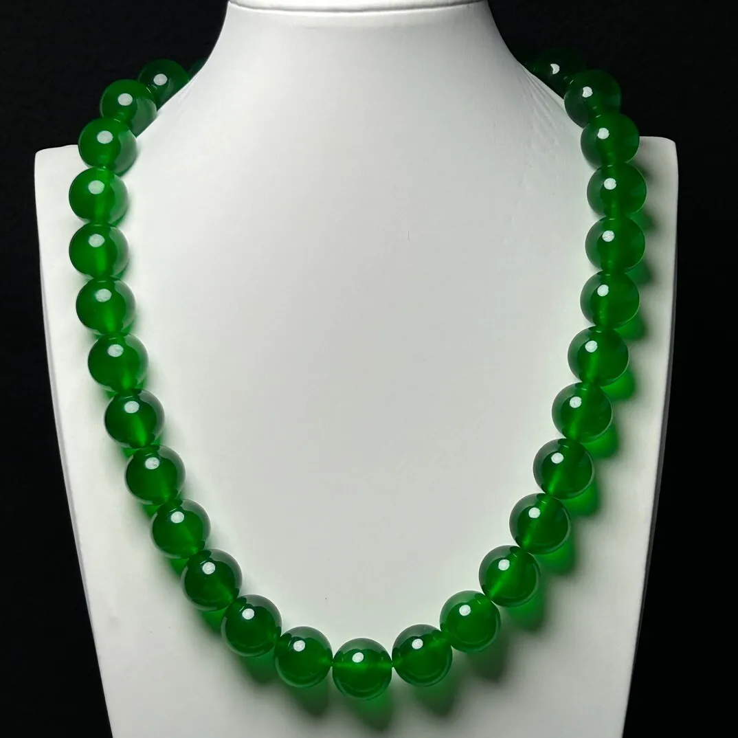 AAA Real Natural Ice Green Myanmar Beads Jade jadeite Necklaces Pendants