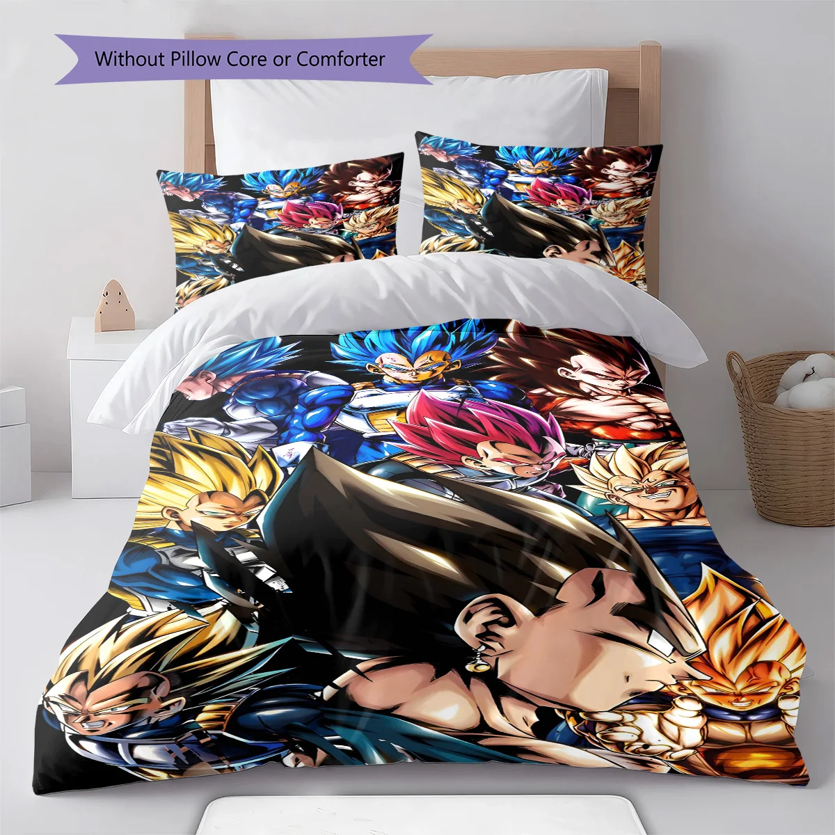 Dragon Ball Laughing Pose Bedding Set Anime Duvet Cover Polyester Soft Bed Linen Set -QJY