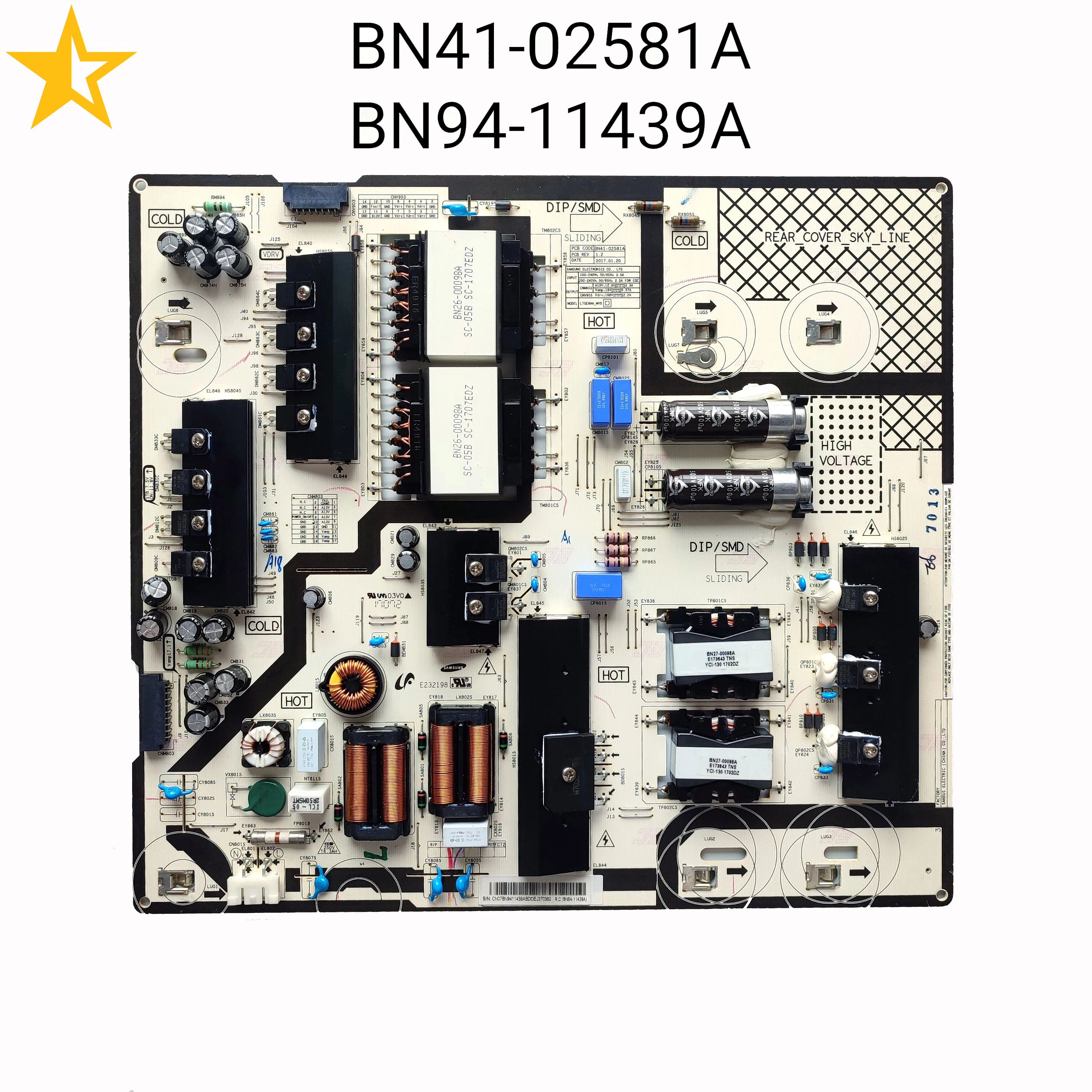 

Original Power Supply Board BN41-02581A BN94-11439A L75E8NA_MVD For QE75Q7FGMT QN75Q8CAMFXZA QN75Q75FMFXZA TV Parts