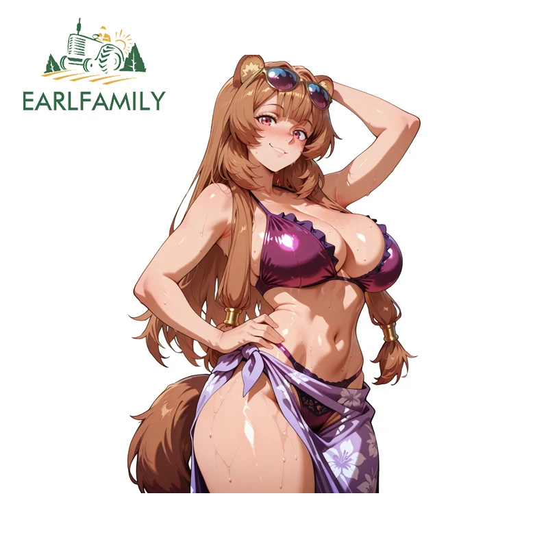 

Солнцезащитные очки EARLFAMILY, пушистые очаровательные наклейки для автомобиля, виниловые наклейки на крышку топливного бака, наклейки на багажник, простые практичные аксессуары для кемпера