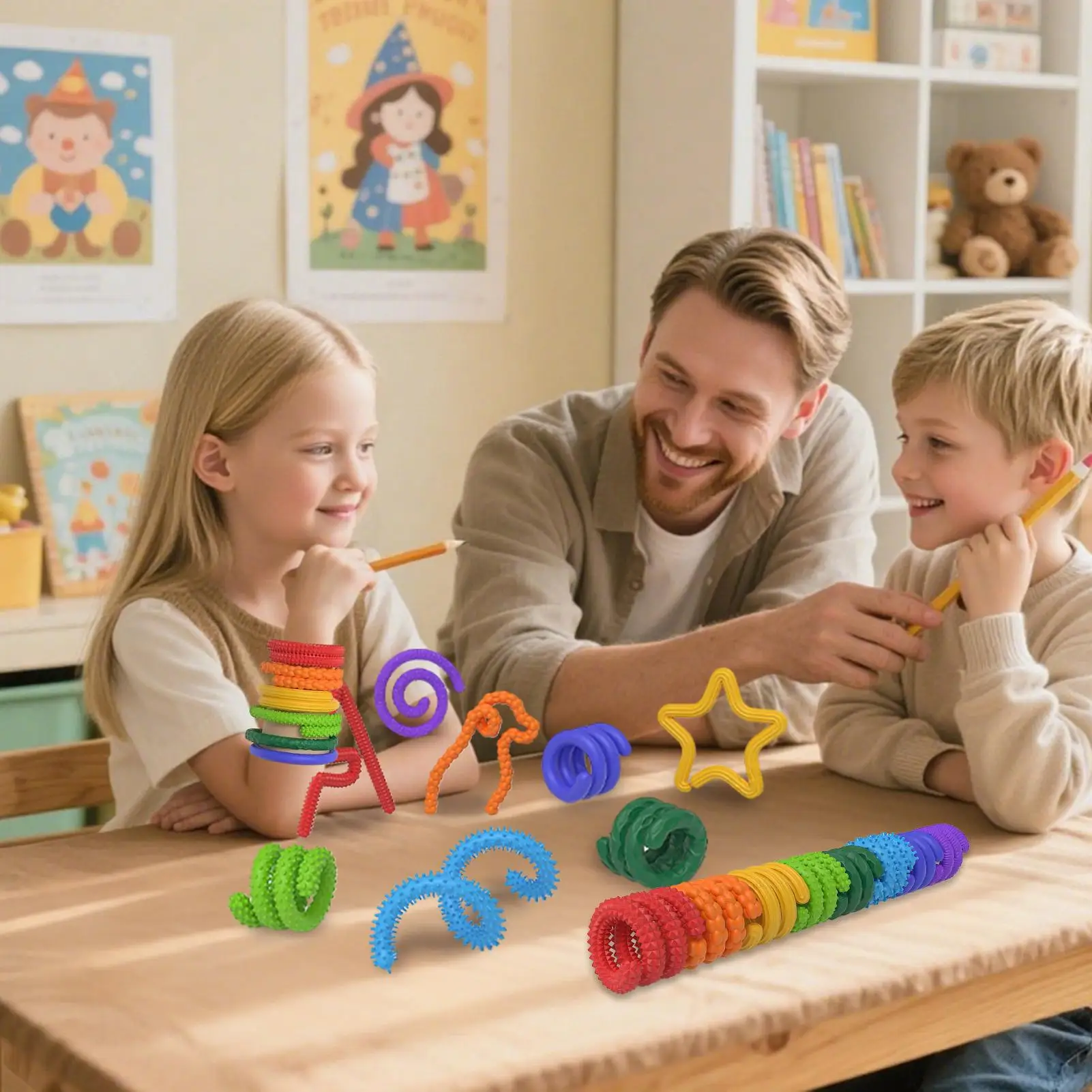 Nowa Silikonowa Tablica Sensoryczna Zabawki Antystresowe dla Dzieci Edukacyjna Zabawka Dekompresyjna Tablica Montessori Prezenty